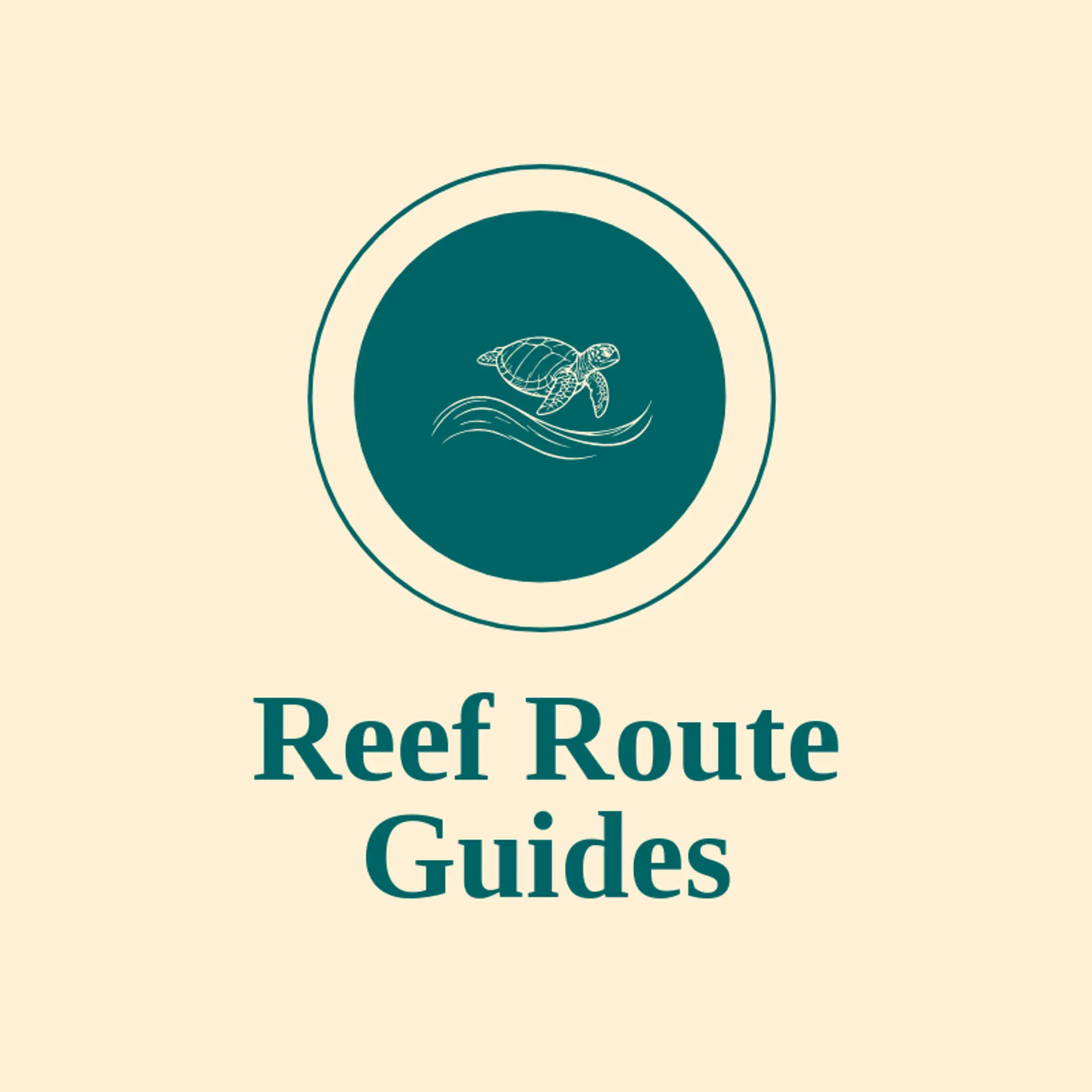 Reef Route Guides logo for sea turtle
