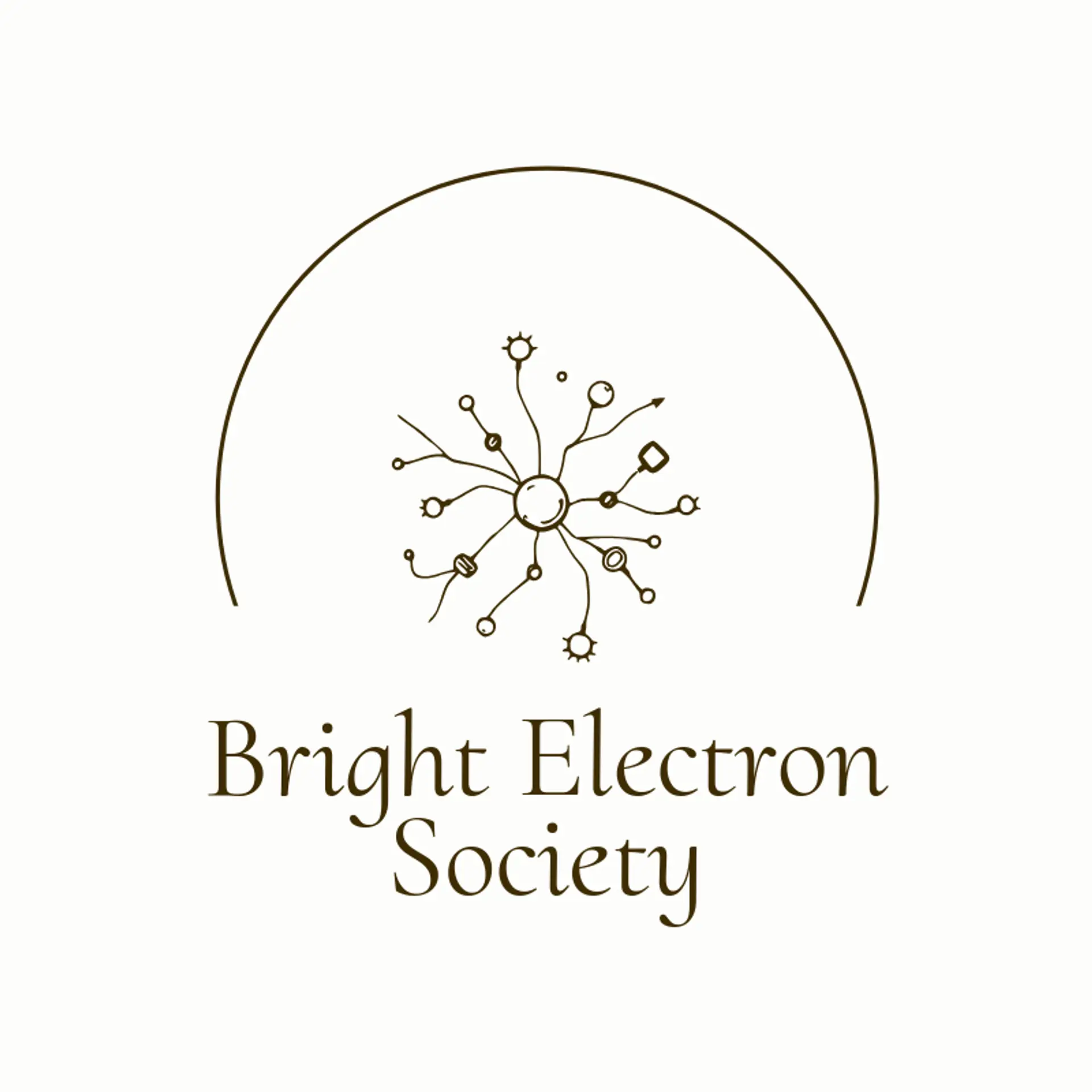 Bright Electron Society logo for atom