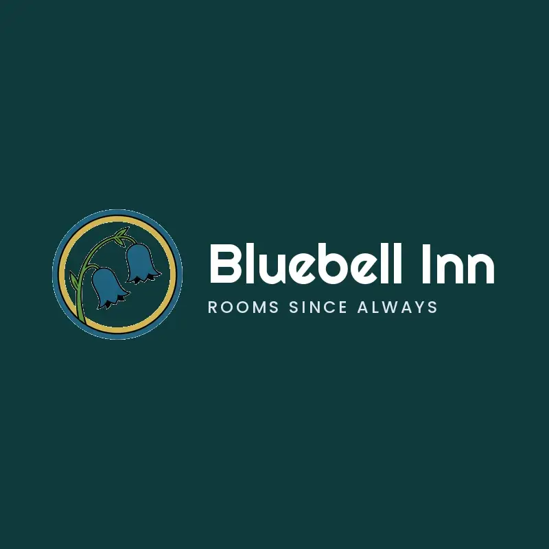 The hotel name Bluebell Inn as a branded logo in a retro style