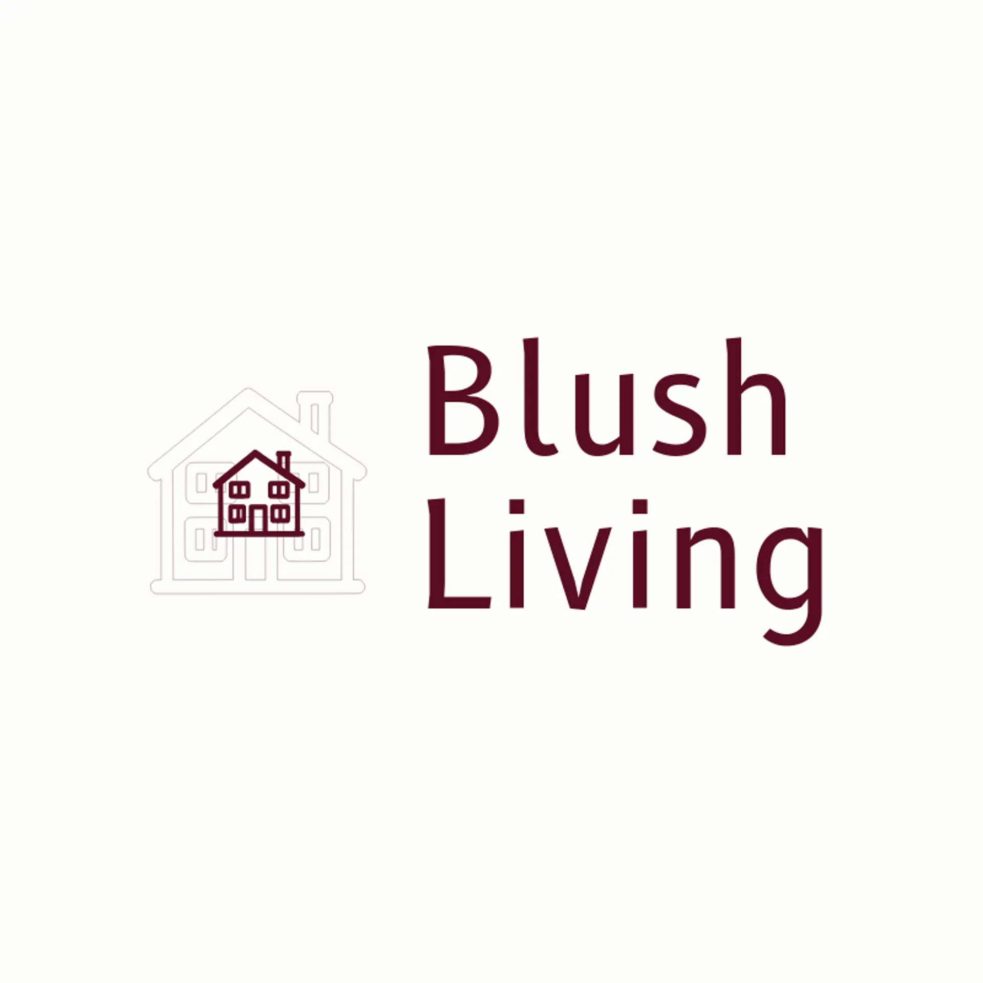 Blush Living logo for house
