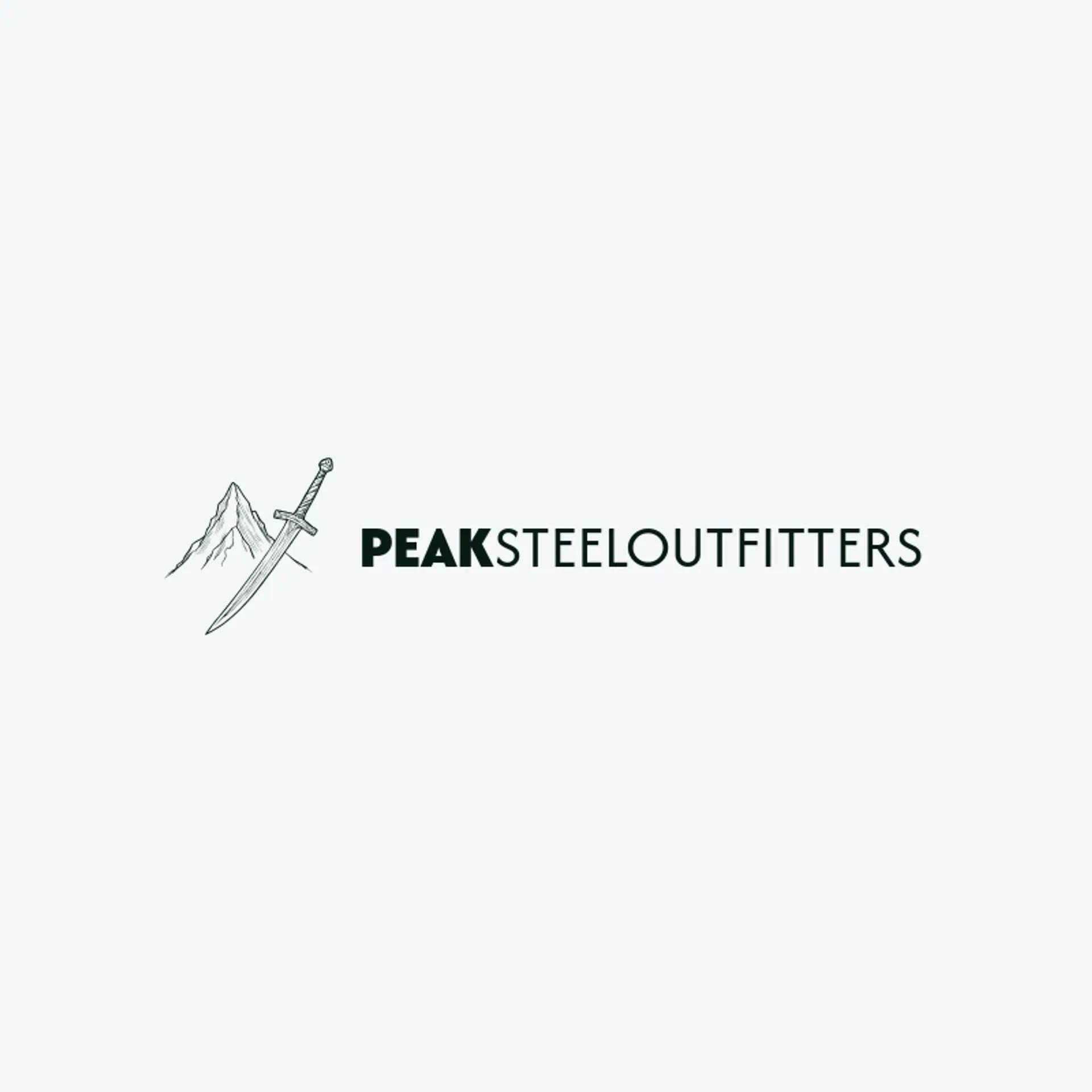 Peak Steel Outfitters logo for sword