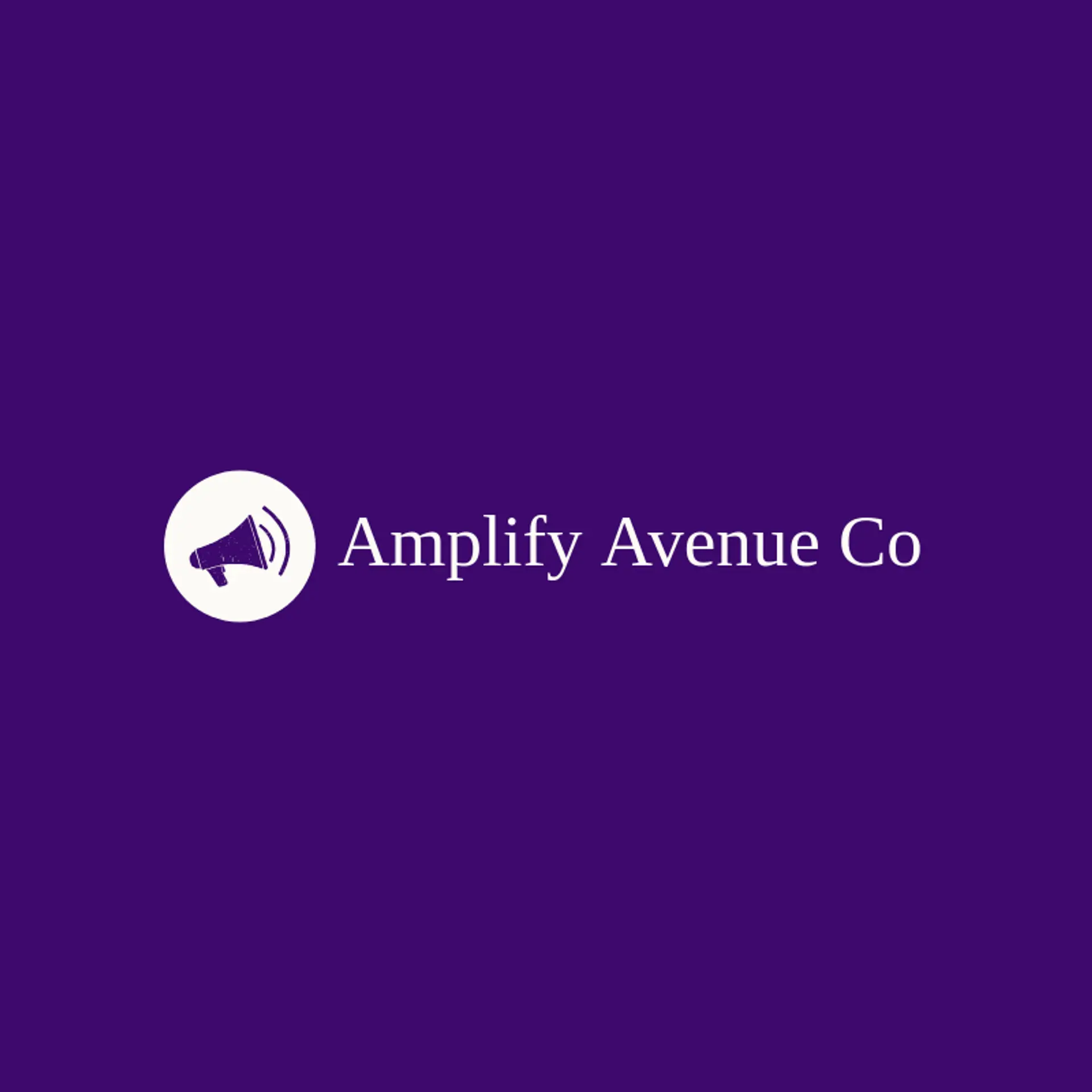 Amplify Avenue Co logo for megaphone