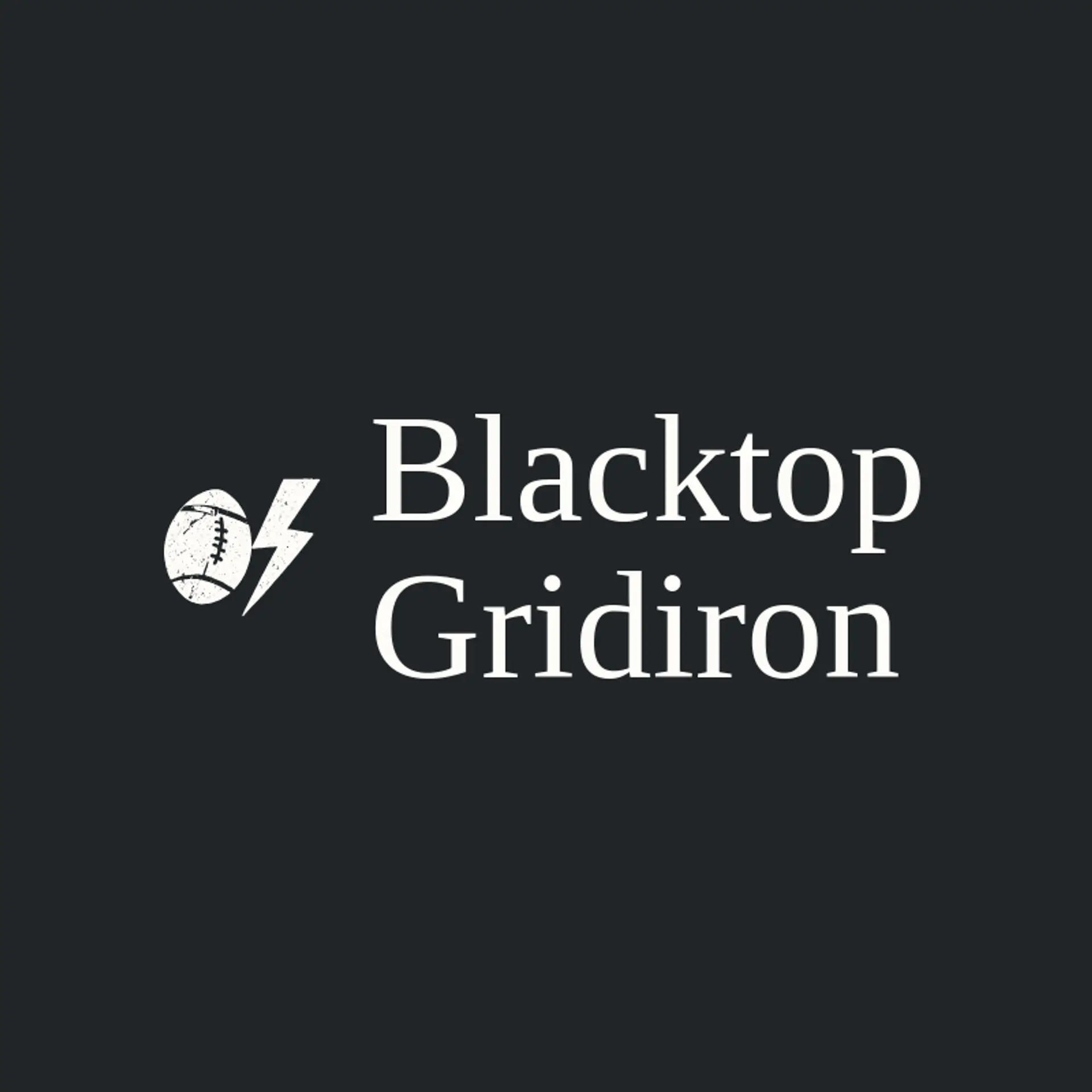Blacktop Gridiron logo for american football