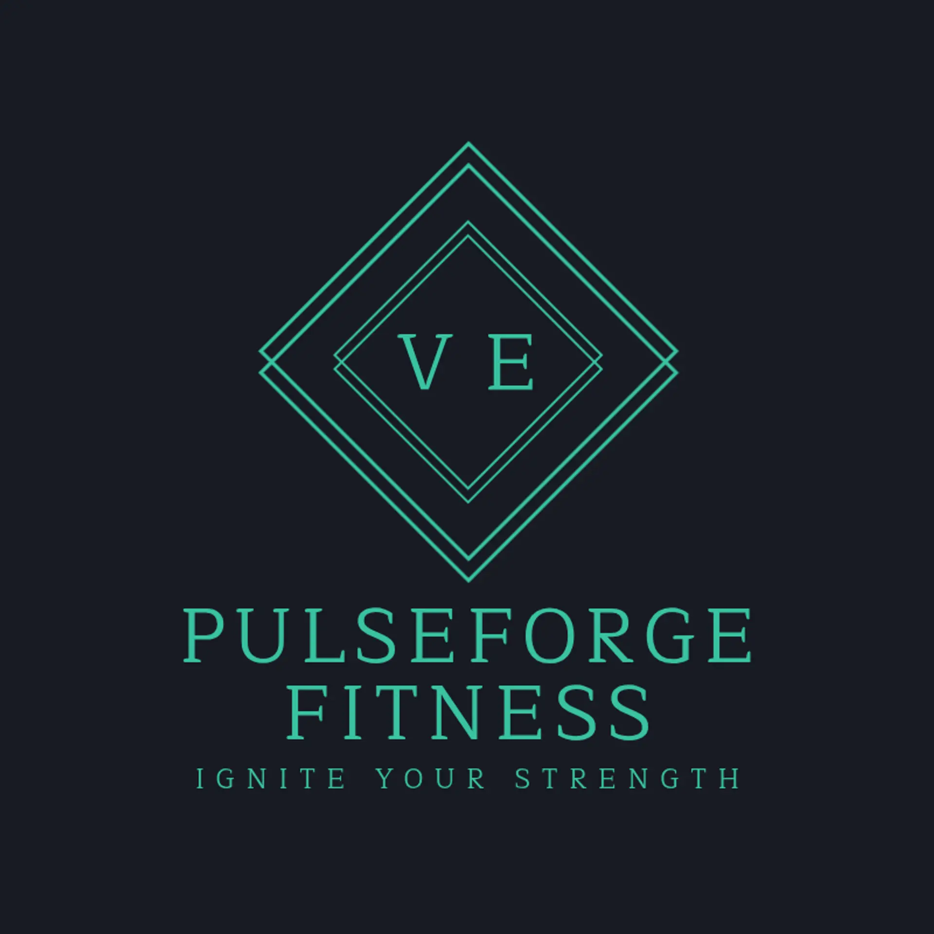 PulseForge Fitness logo for fitness gym