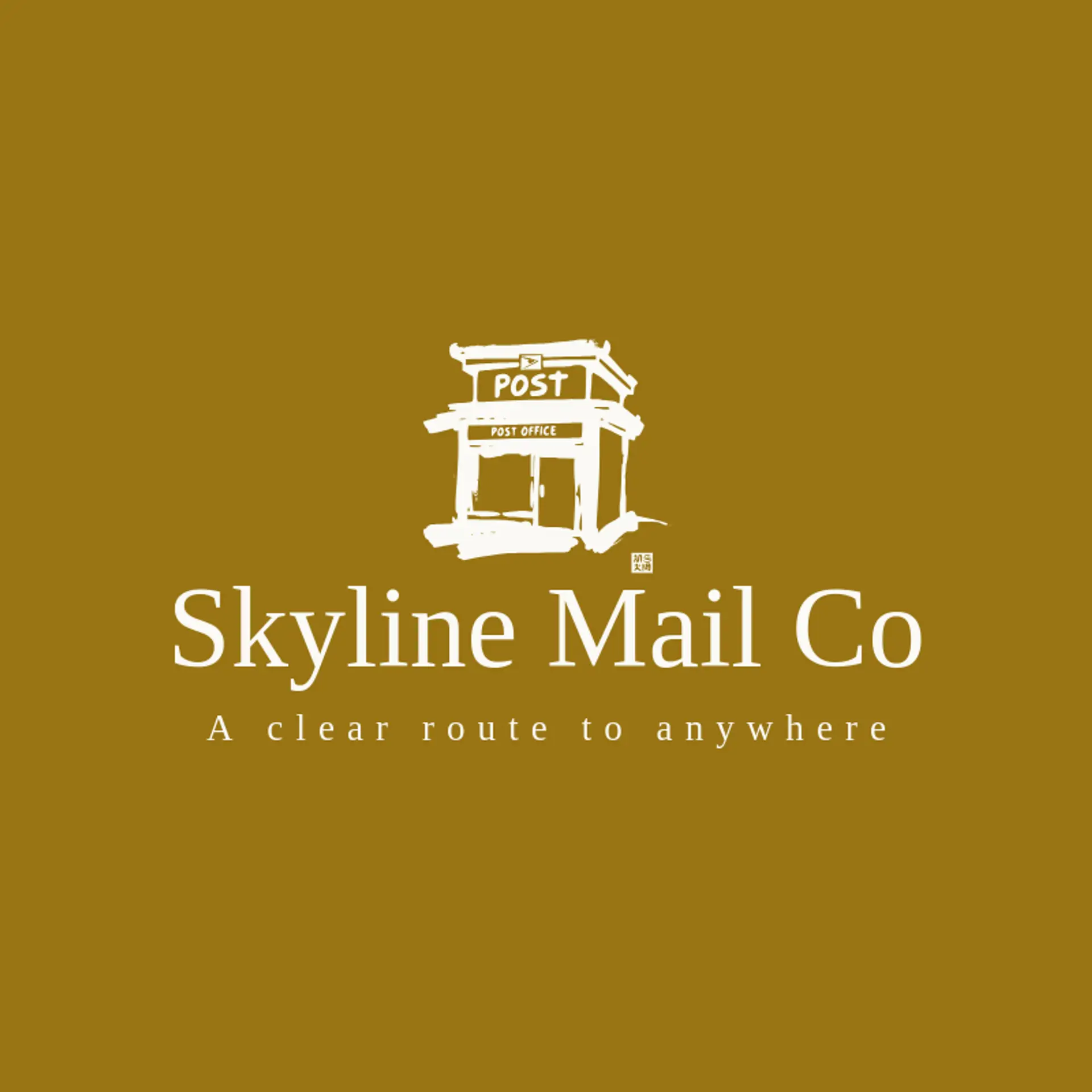 Skyline Mail Co logo for post office