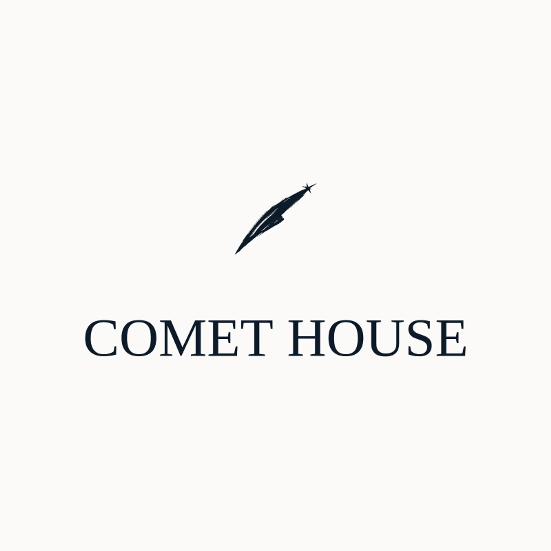 Comet House logo for shooting star