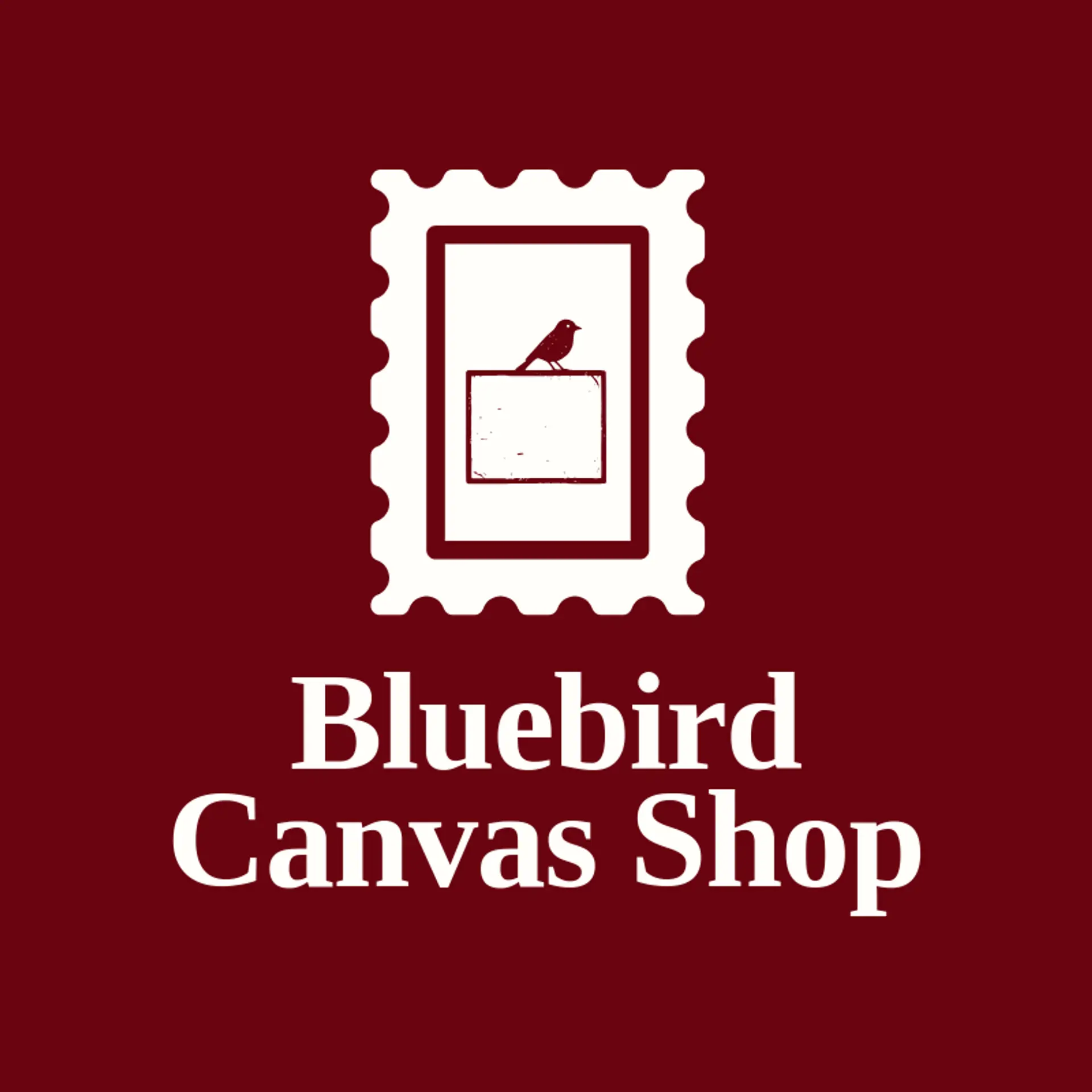 Bluebird Canvas Shop logo for canvas