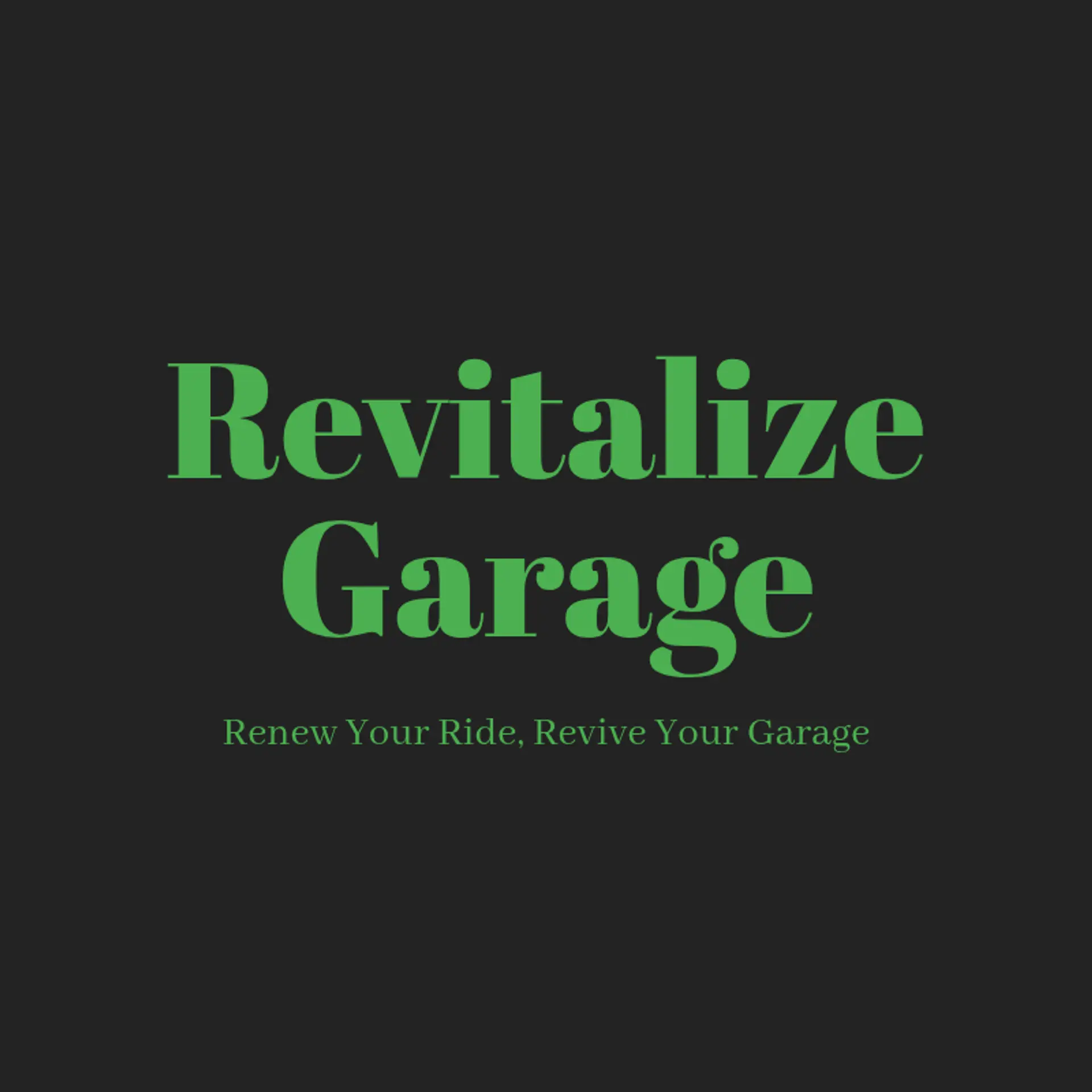 Revitalize Garage logo for automotive repair