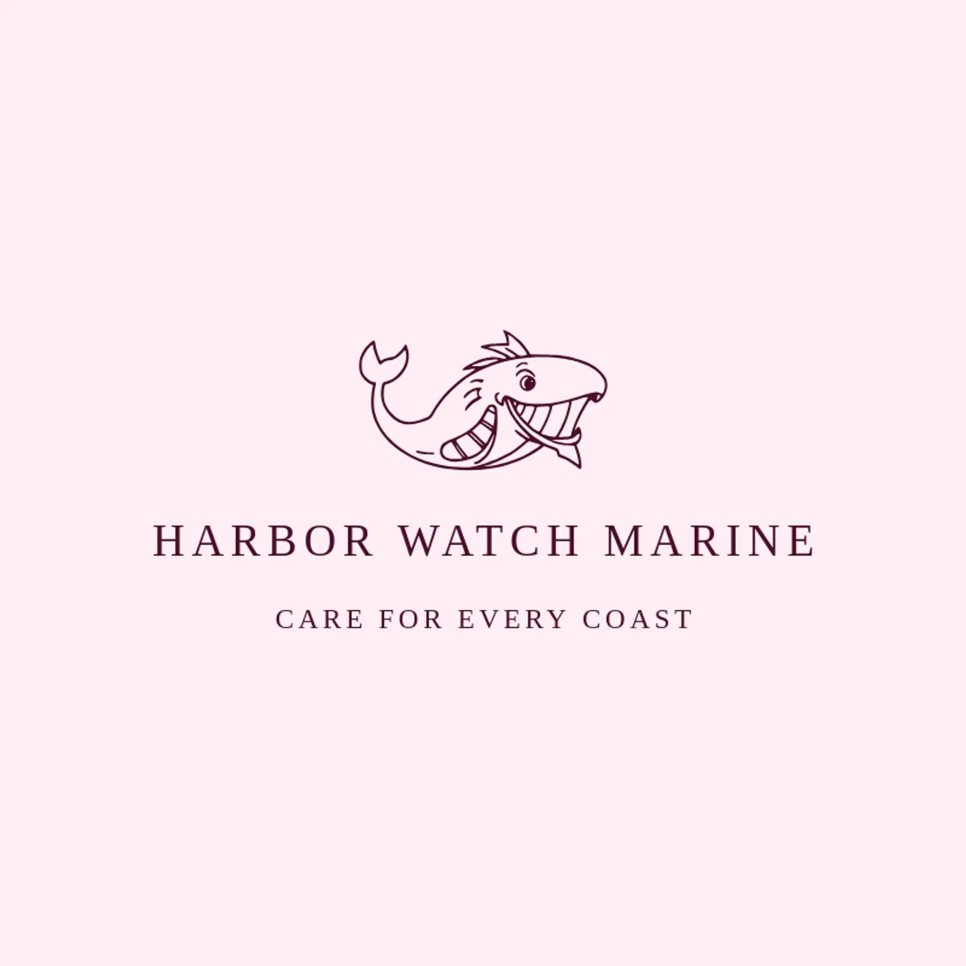 Harbor Watch Marine logo for whale