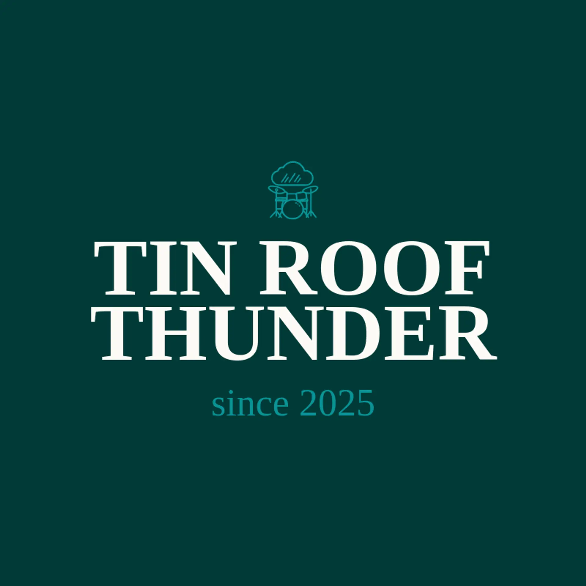 Tin Roof Thunder logo for rock band