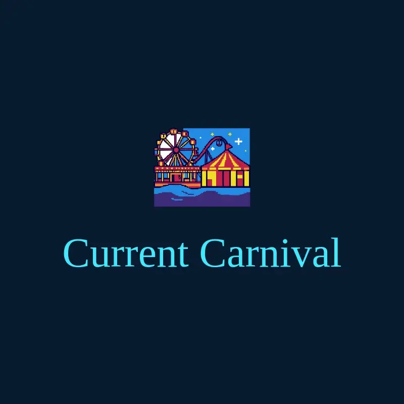 The theme park name Current Carnival as a branded logo with a color icon