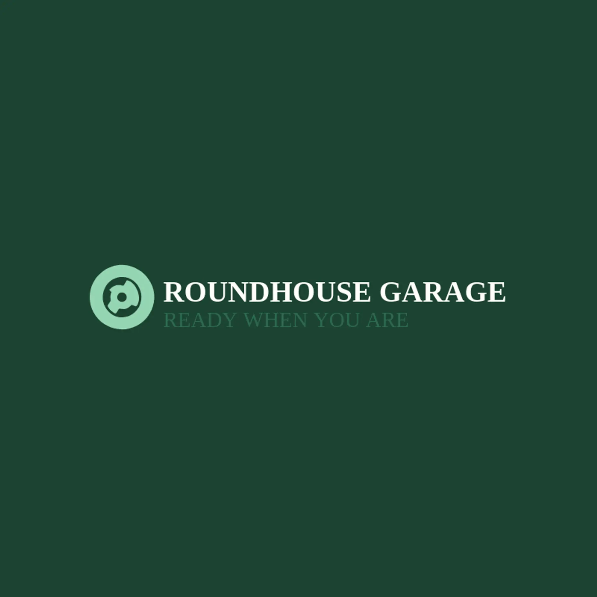 Roundhouse Garage logo for car repair