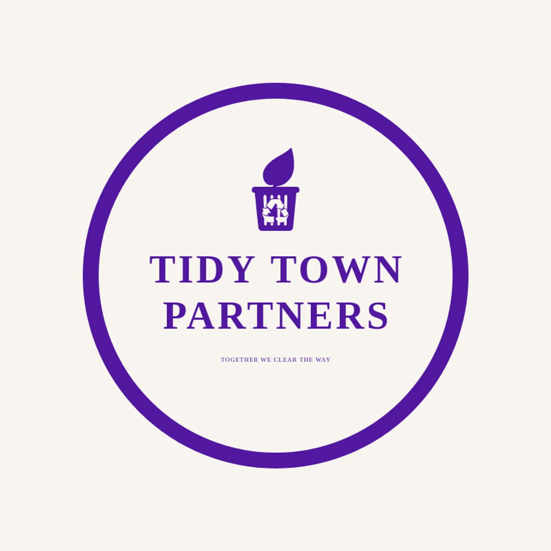 Tidy Town Partners logo for trash