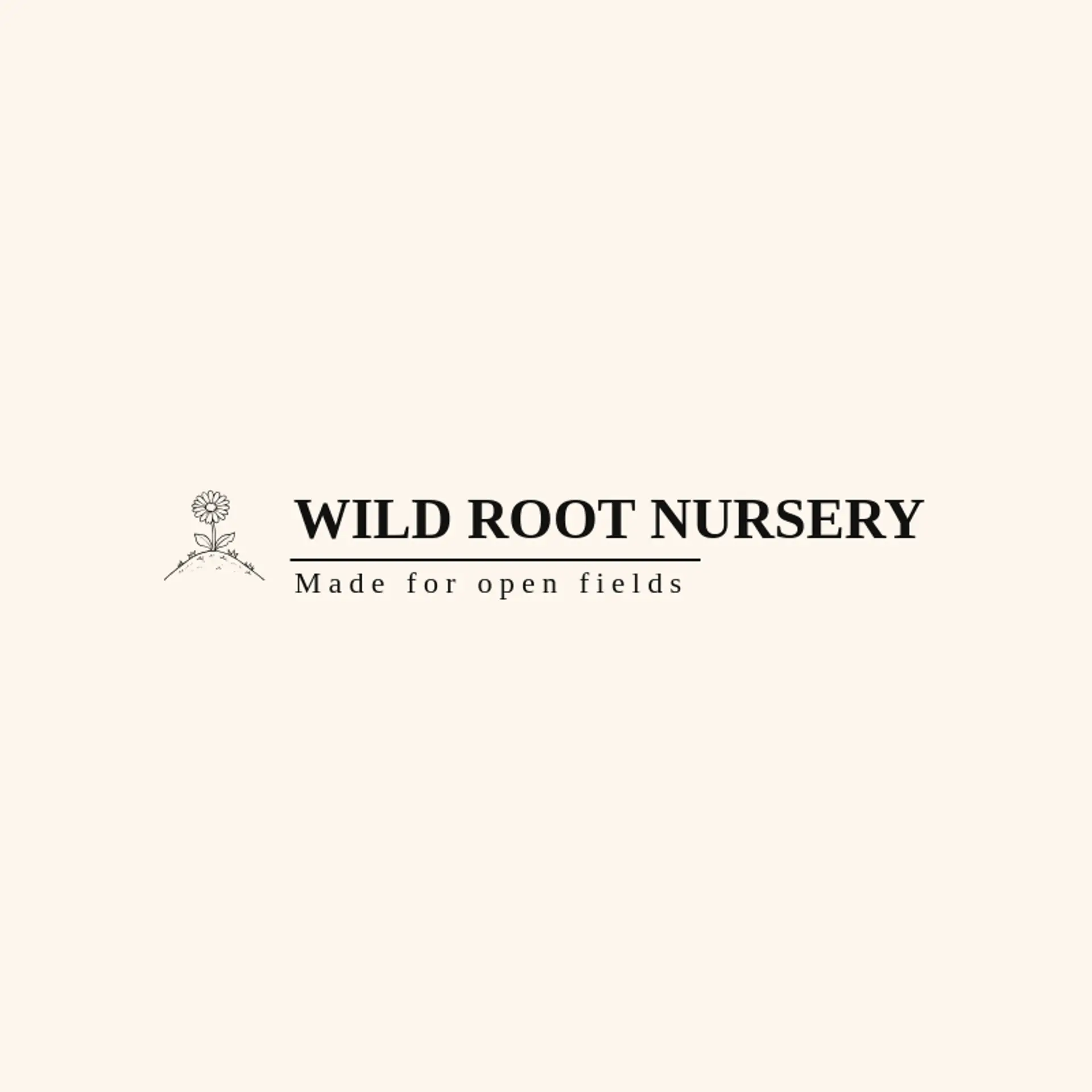 Wild Root Nursery logo for wildflower