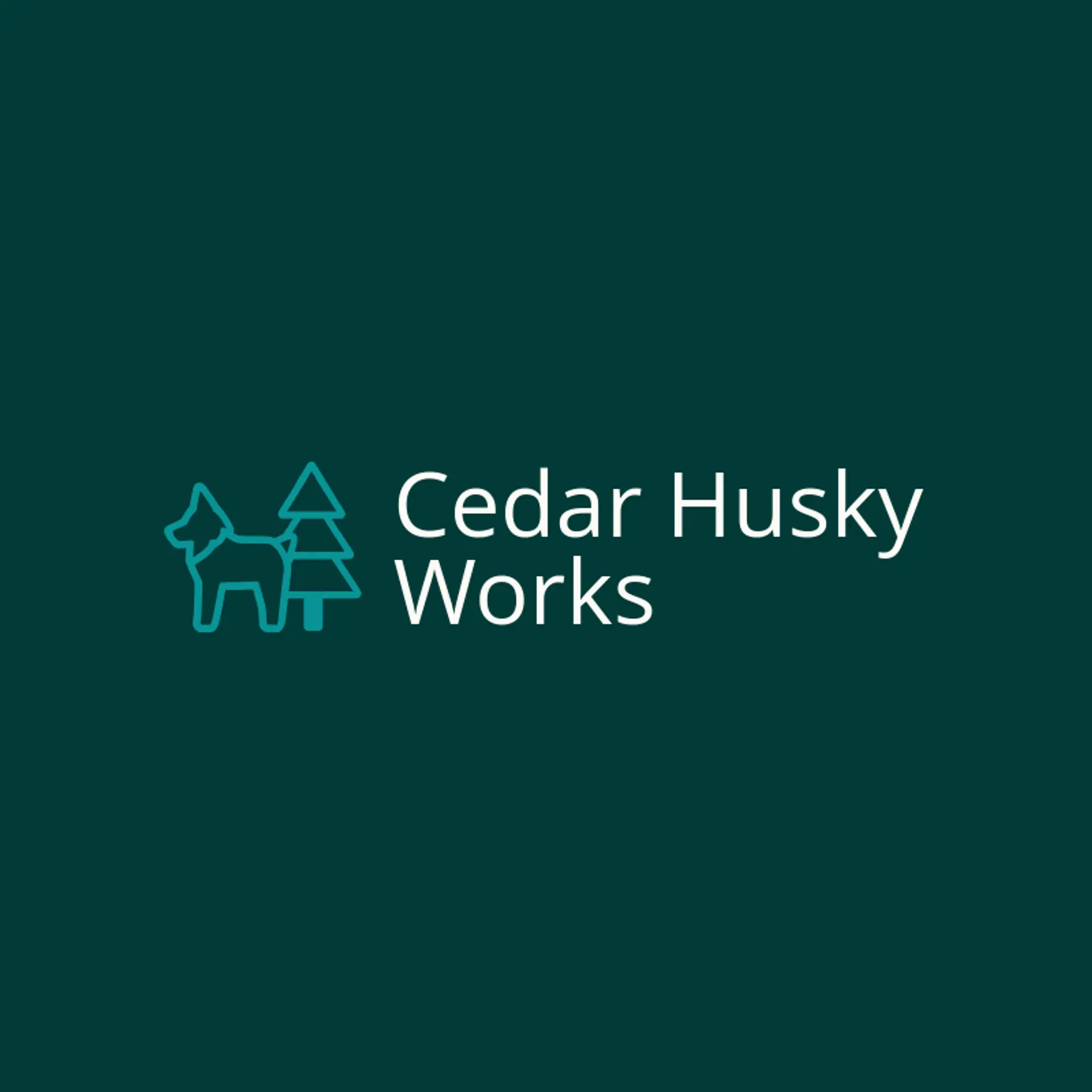 Cedar Husky Works logo for husky