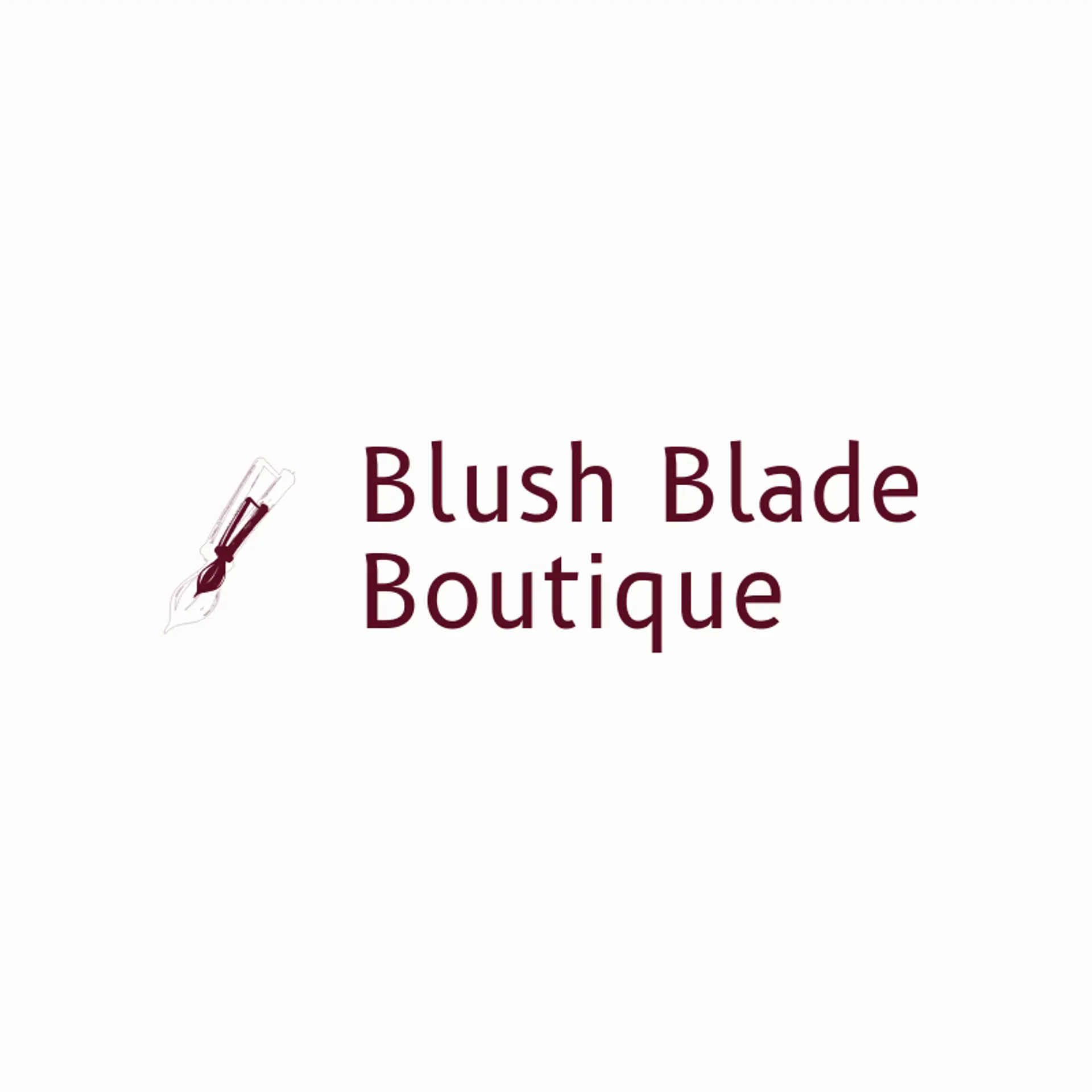 Blush Blade Boutique logo for men salon