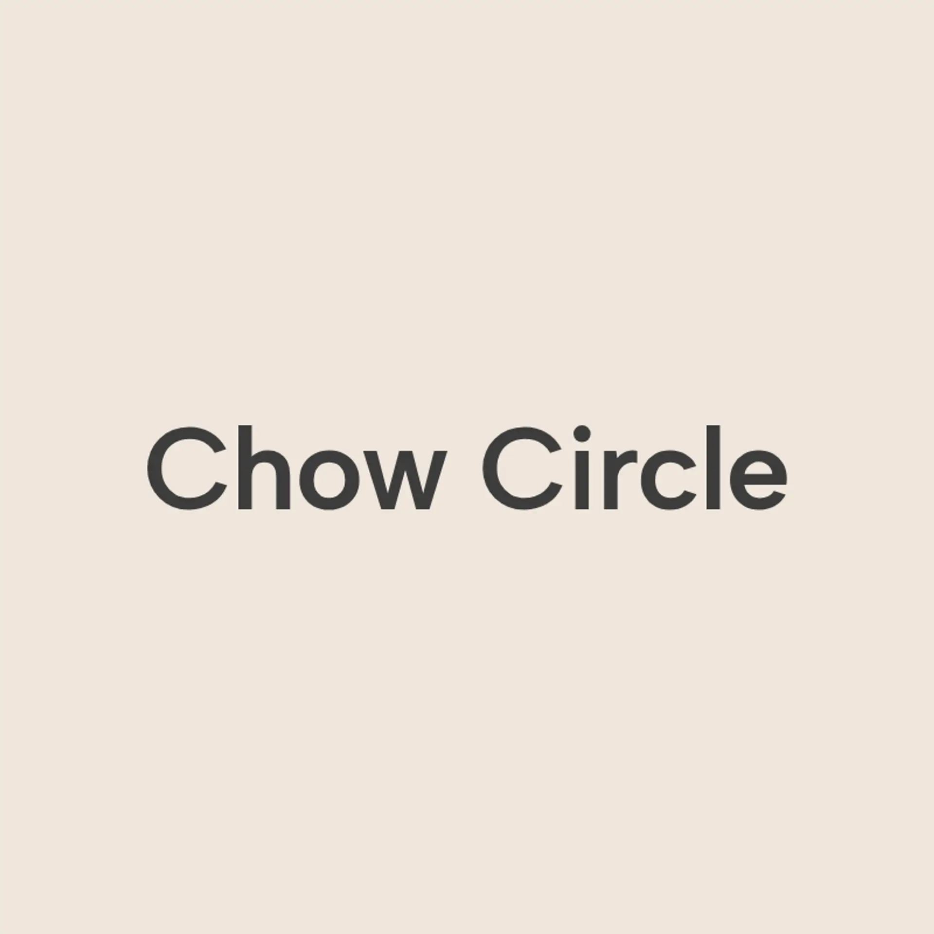 Chow Circle logo for cool restaurant