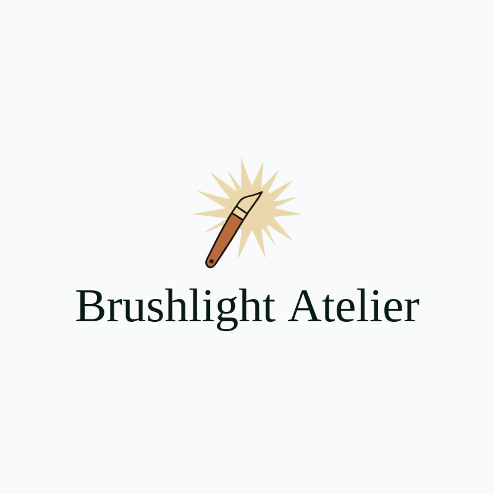 Brushlight Atelier logo for drawing