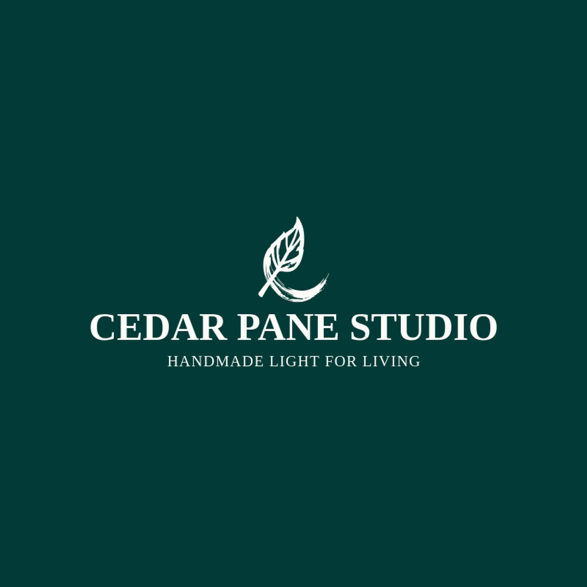 Cedar Pane Studio logo for stained glass