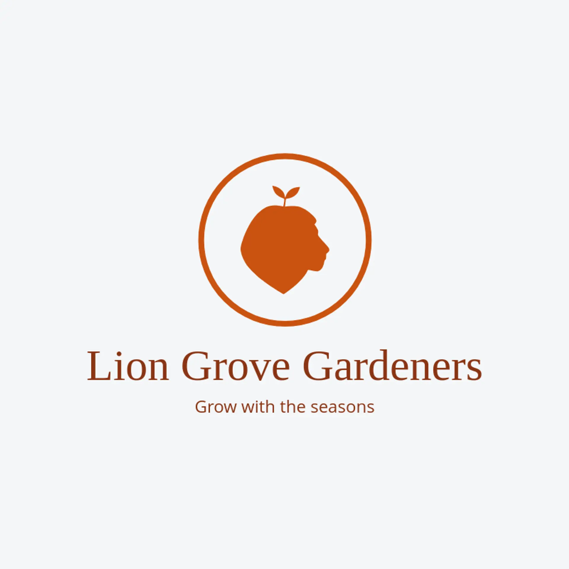 Lion Grove Gardeners logo for lion head