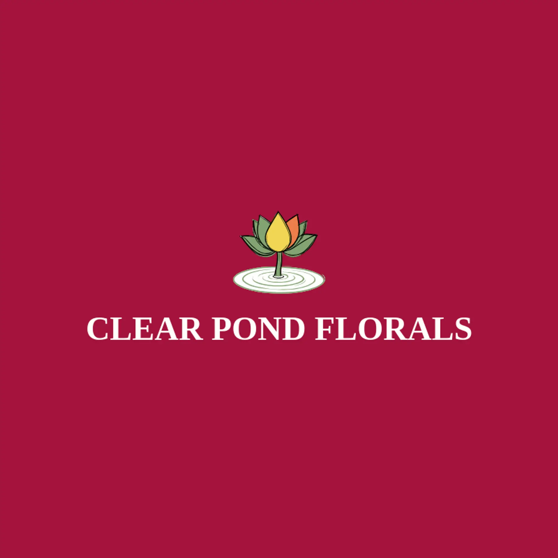 Clear Pond Florals logo for lotus flower