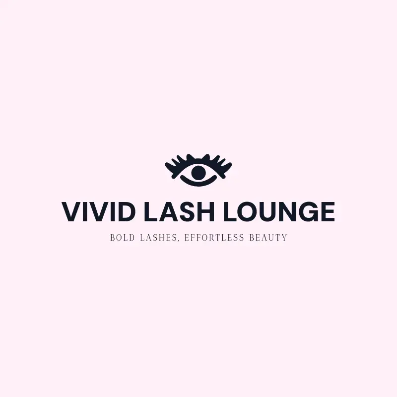 The lash name Vivid Lash Lounge as a branded logo with a single color icon