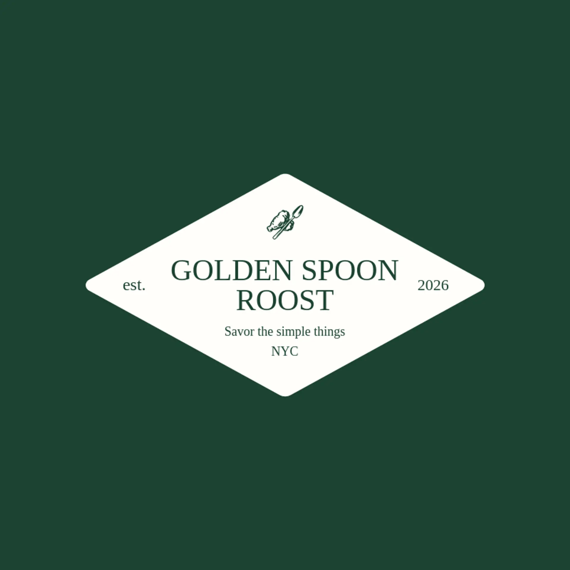 Golden Spoon Roost logo for fried chicken