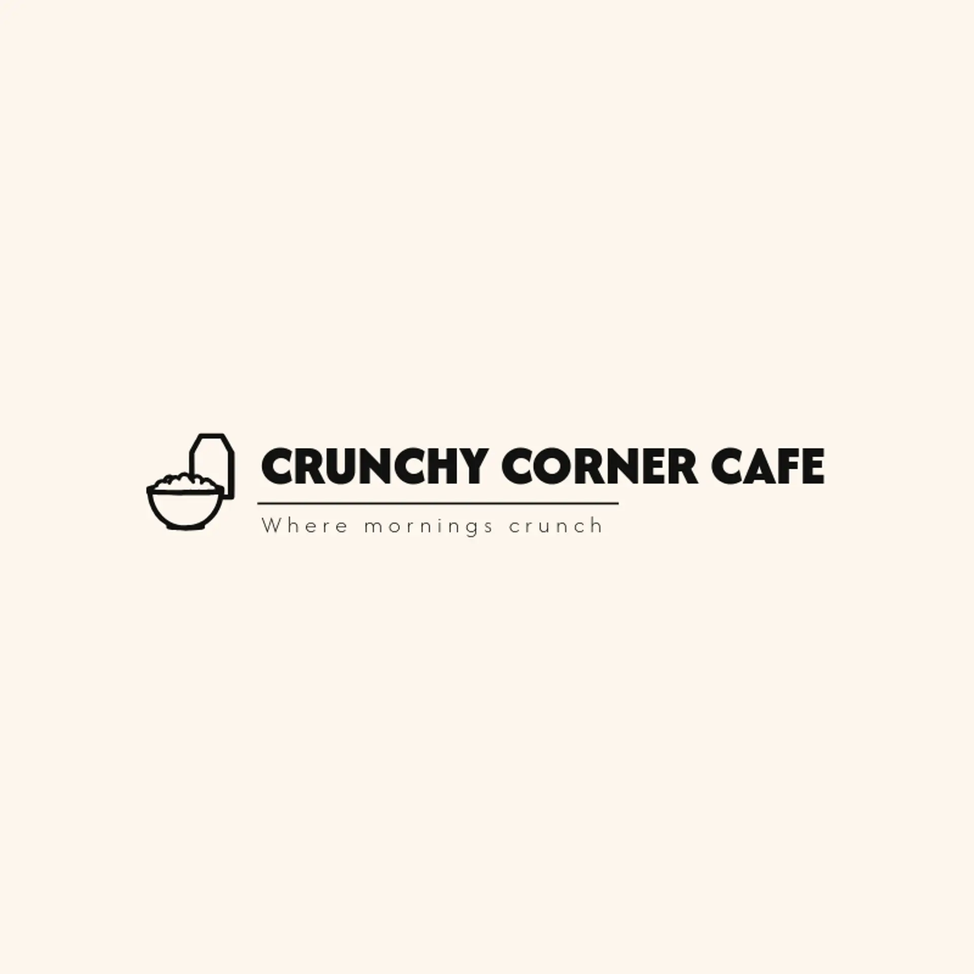 Crunchy Corner Cafe logo for cereal