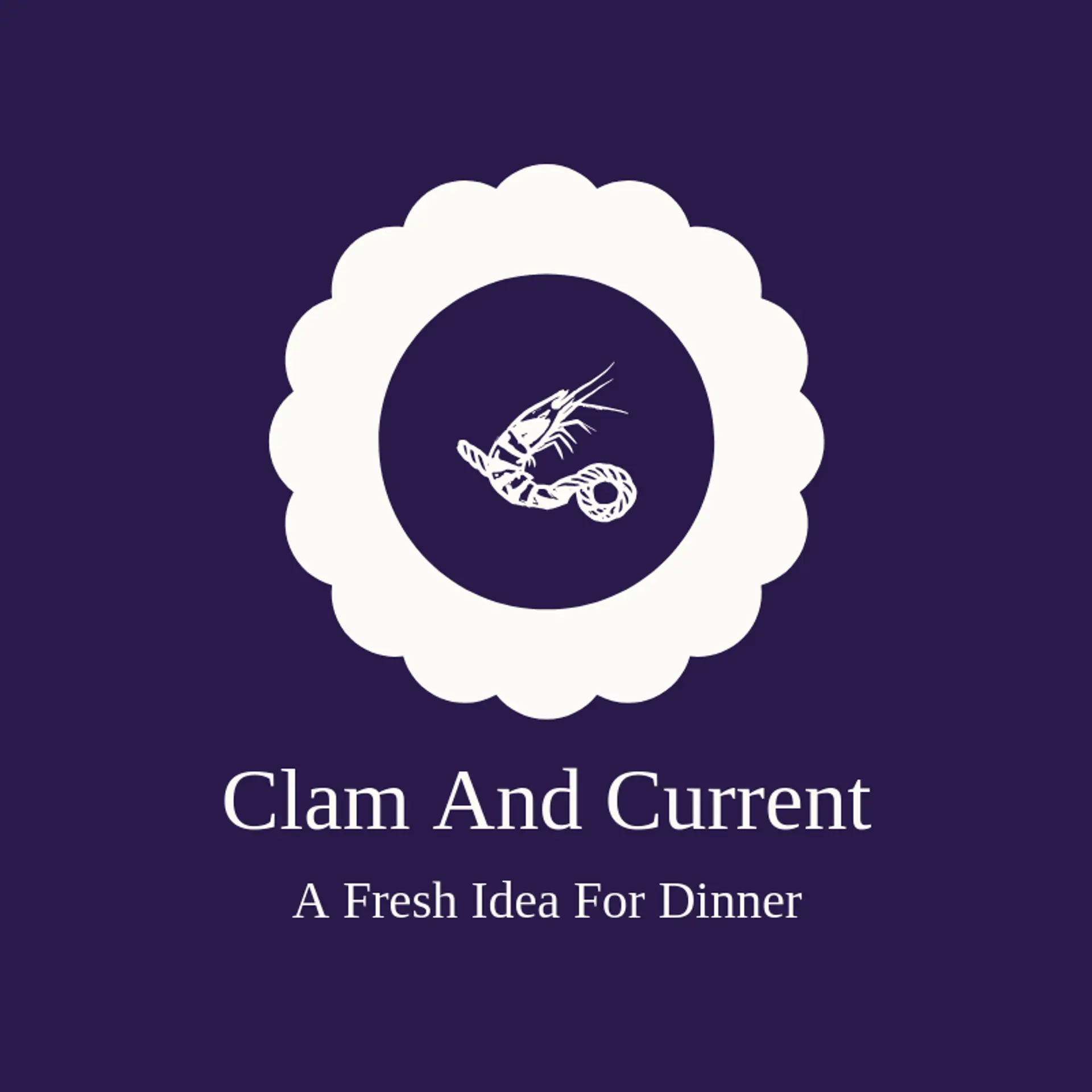 Clam and Current logo for shrimp