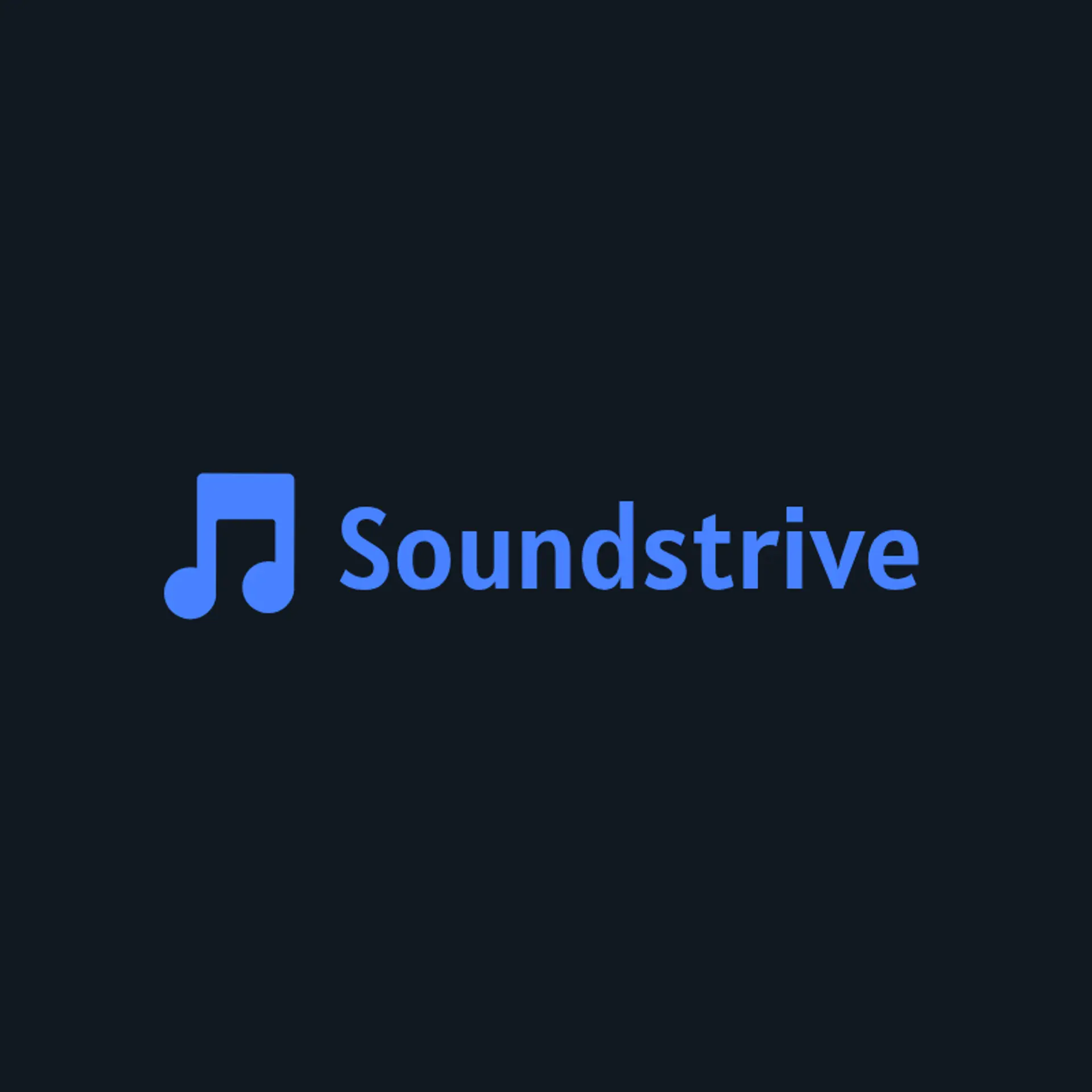 SoundStrive logo for music