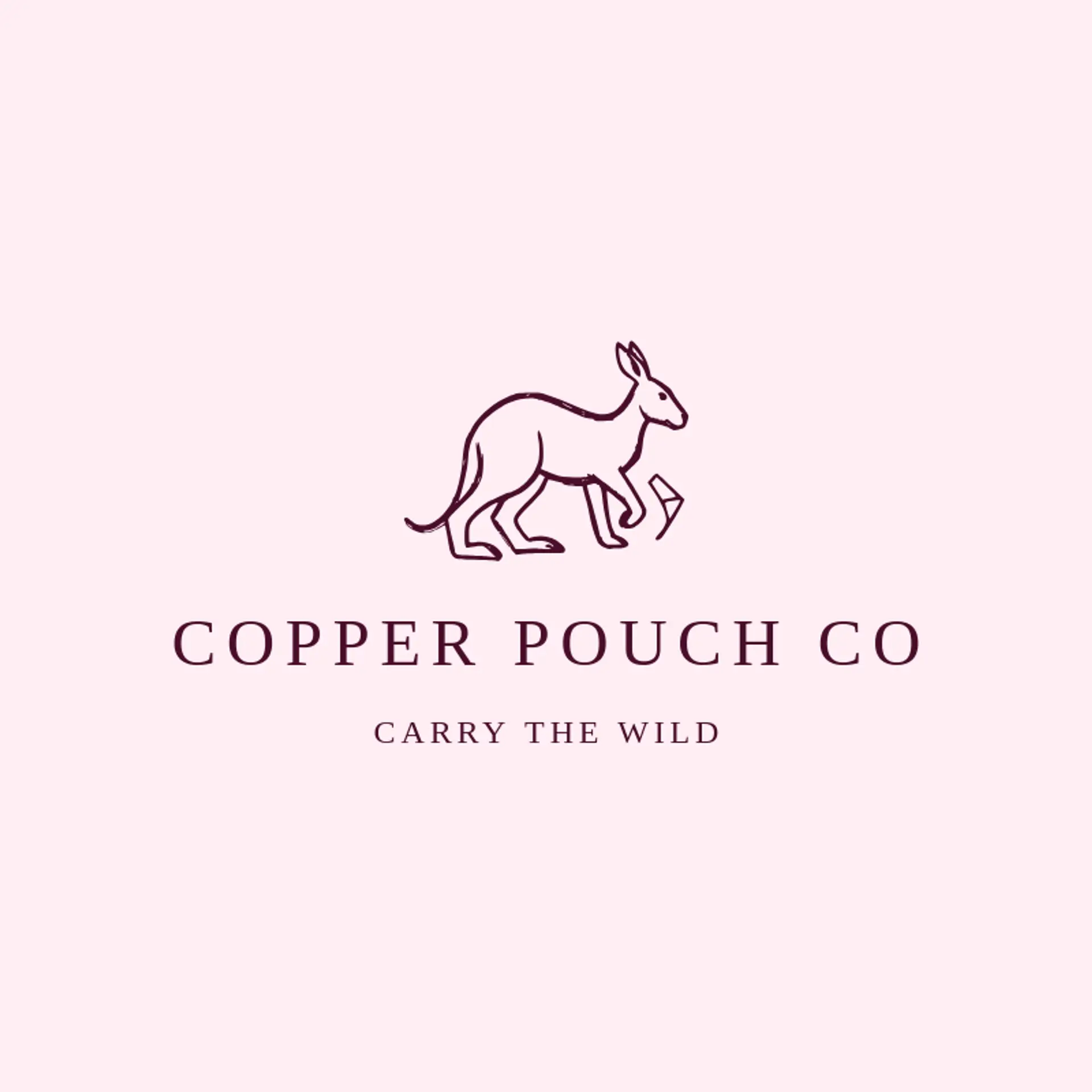Copper Pouch Co logo for kangaroo