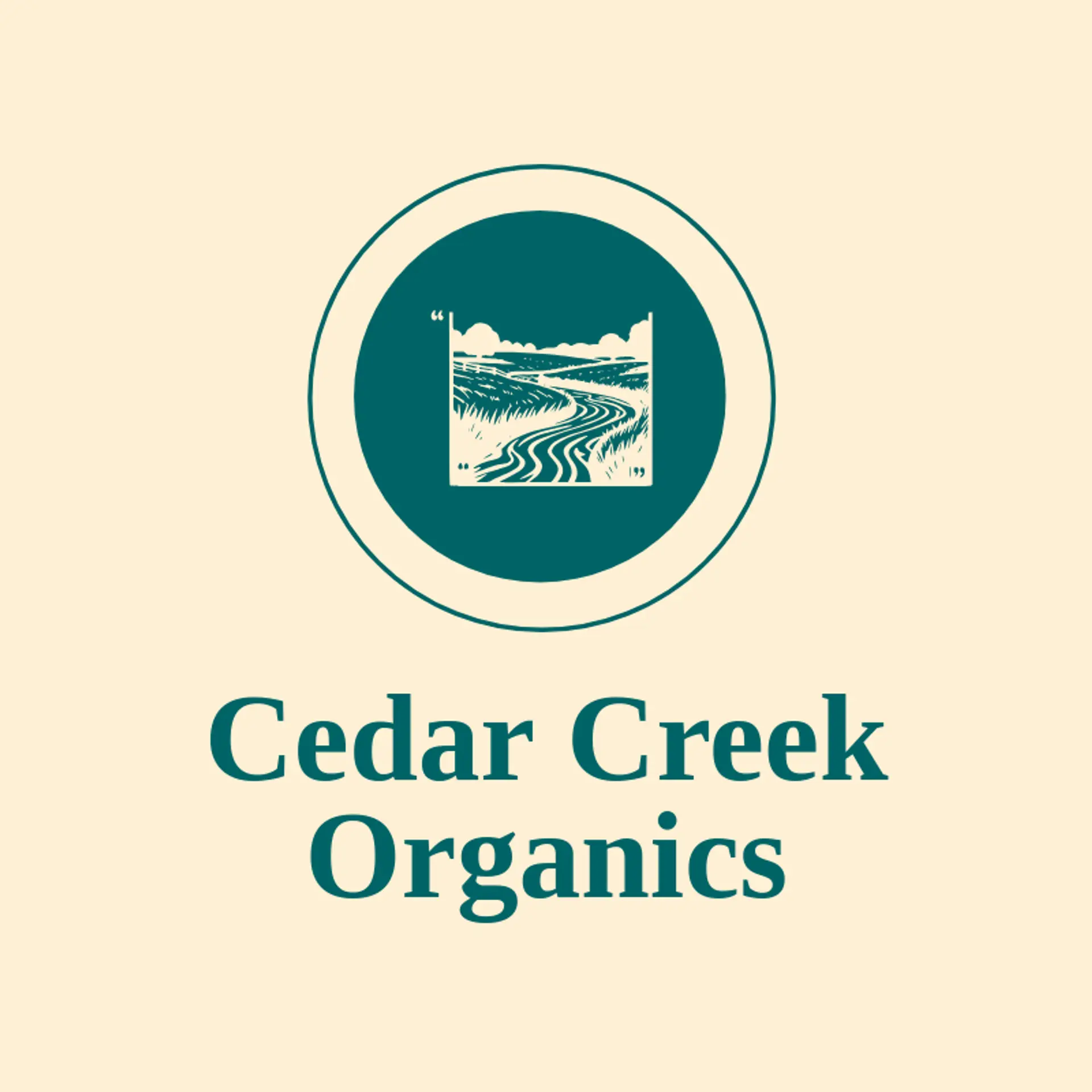 Cedar Creek Organics logo for farming