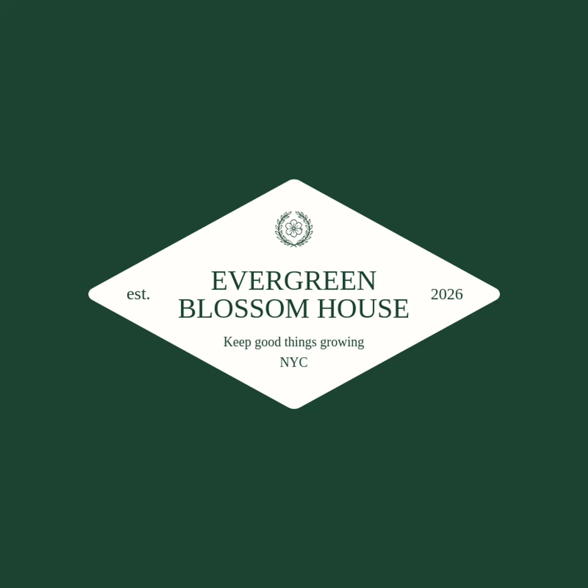 Evergreen Blossom House logo for blossom