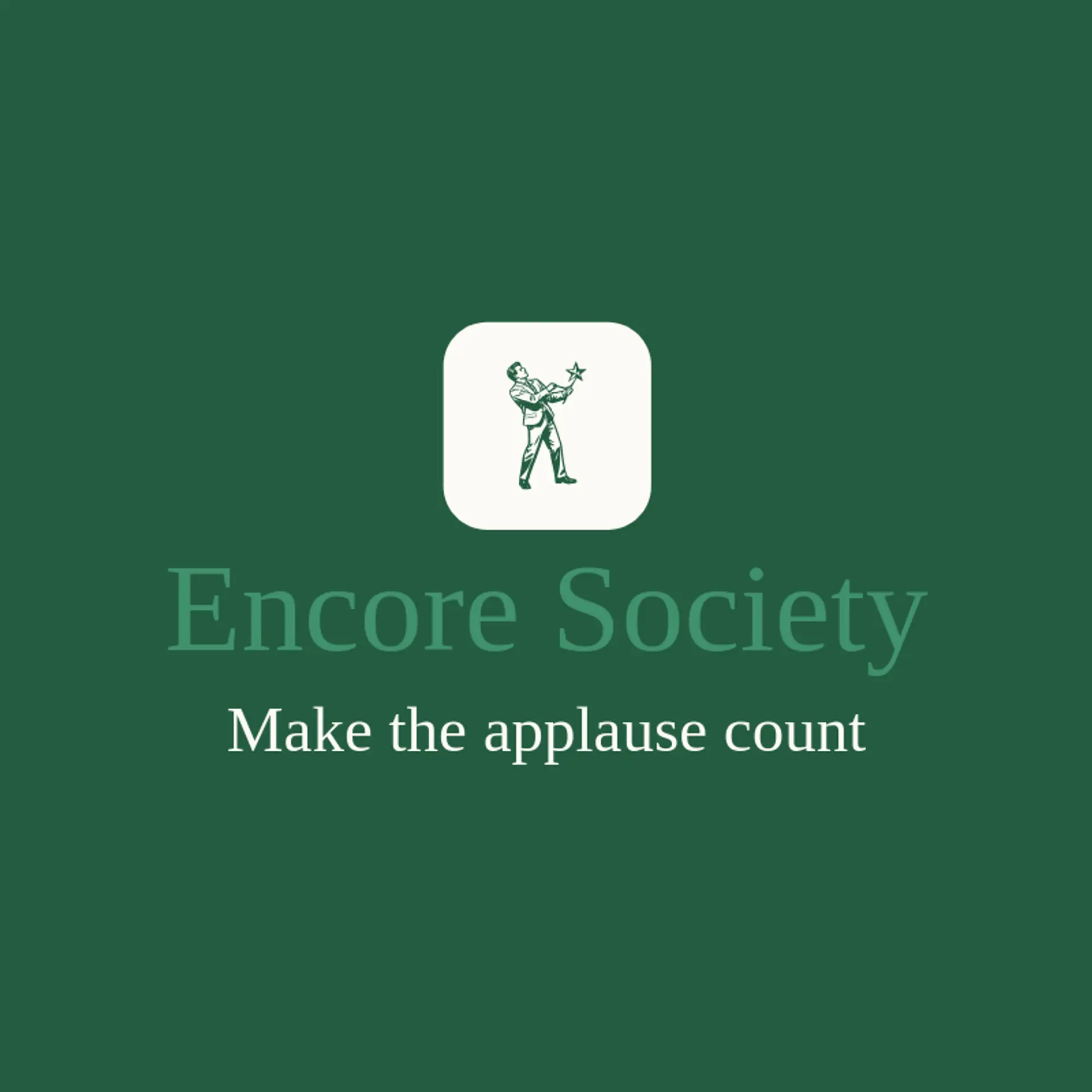 Encore Society logo for celebrity
