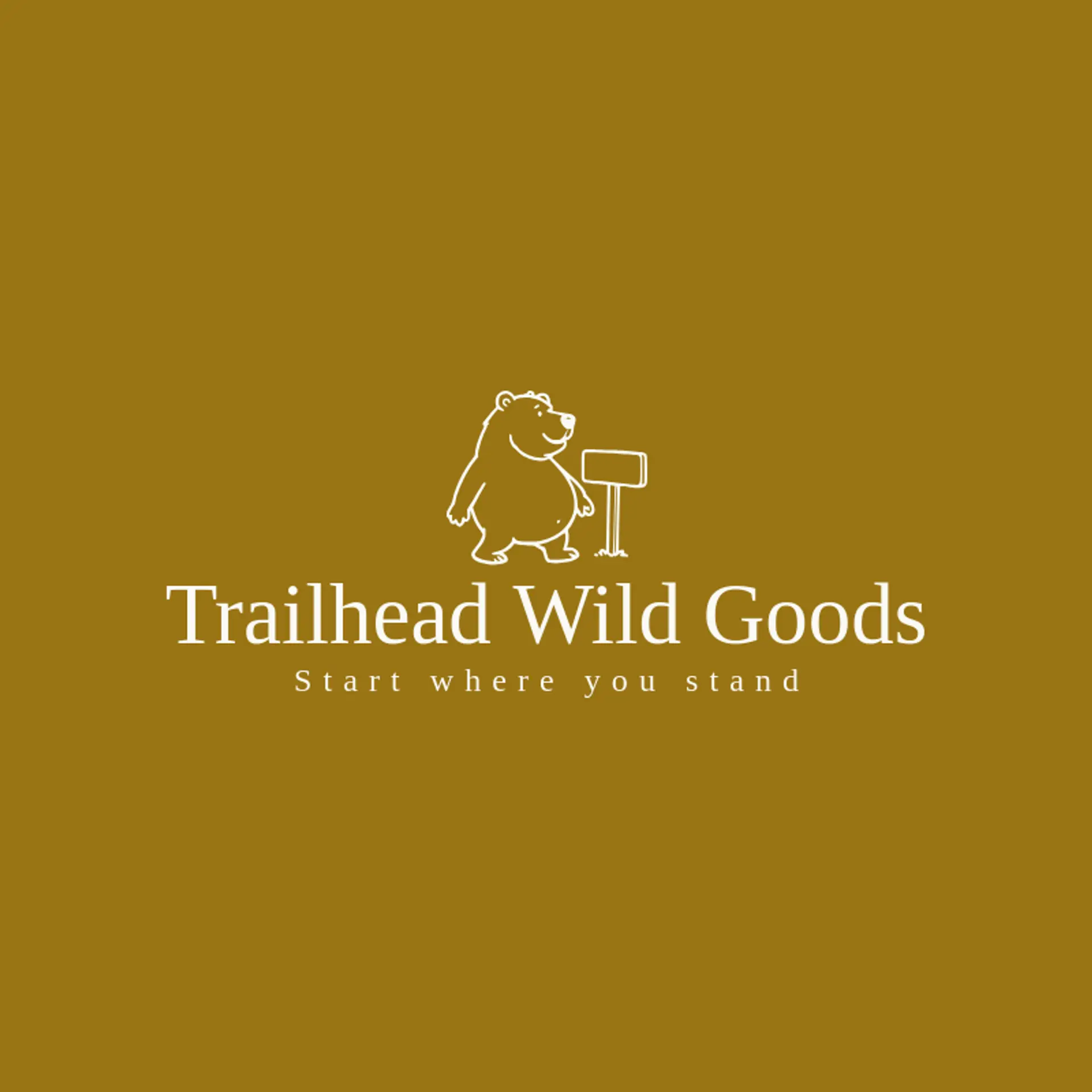 Trailhead Wild Goods logo for grizzly bear