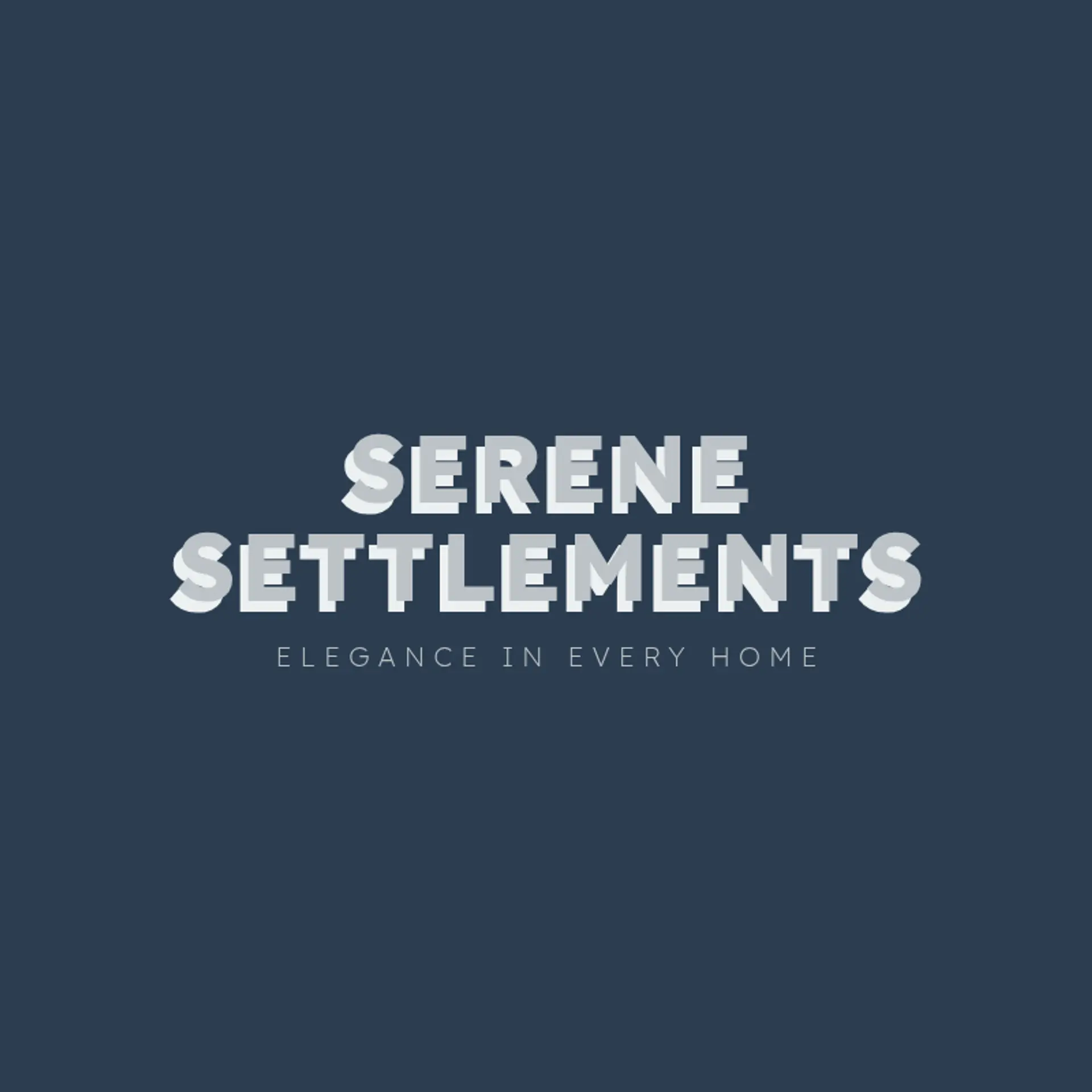 Serene Settlements logo for classy real estate