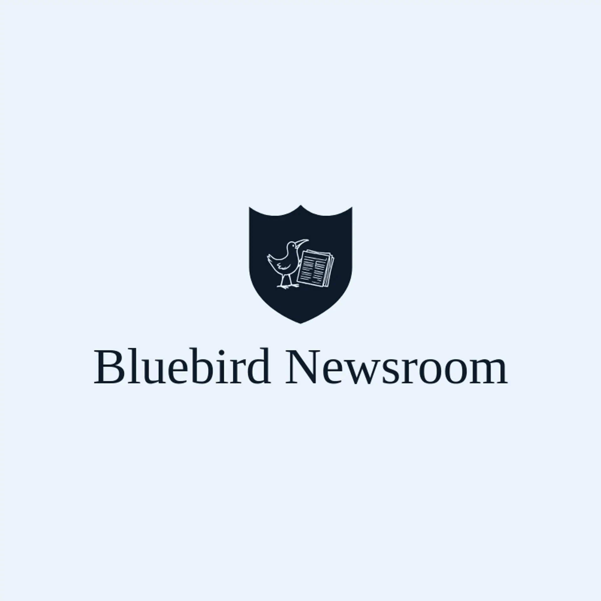 Bluebird Newsroom logo for media company