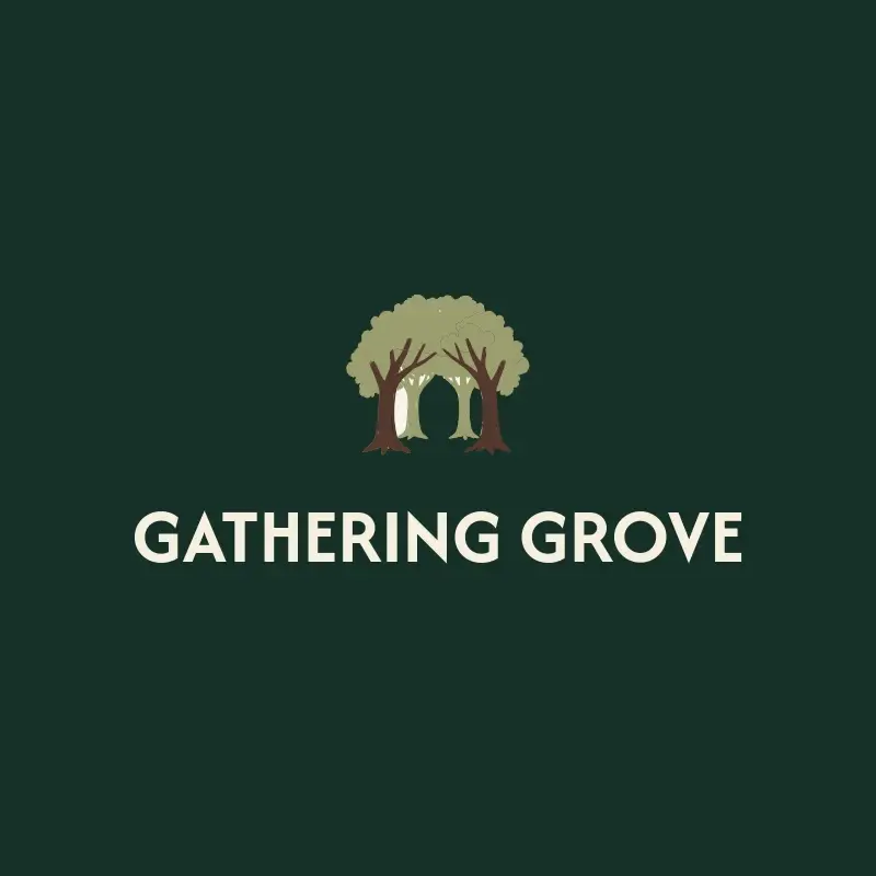 The group name Gathering Grove as a branded logo with a color icon