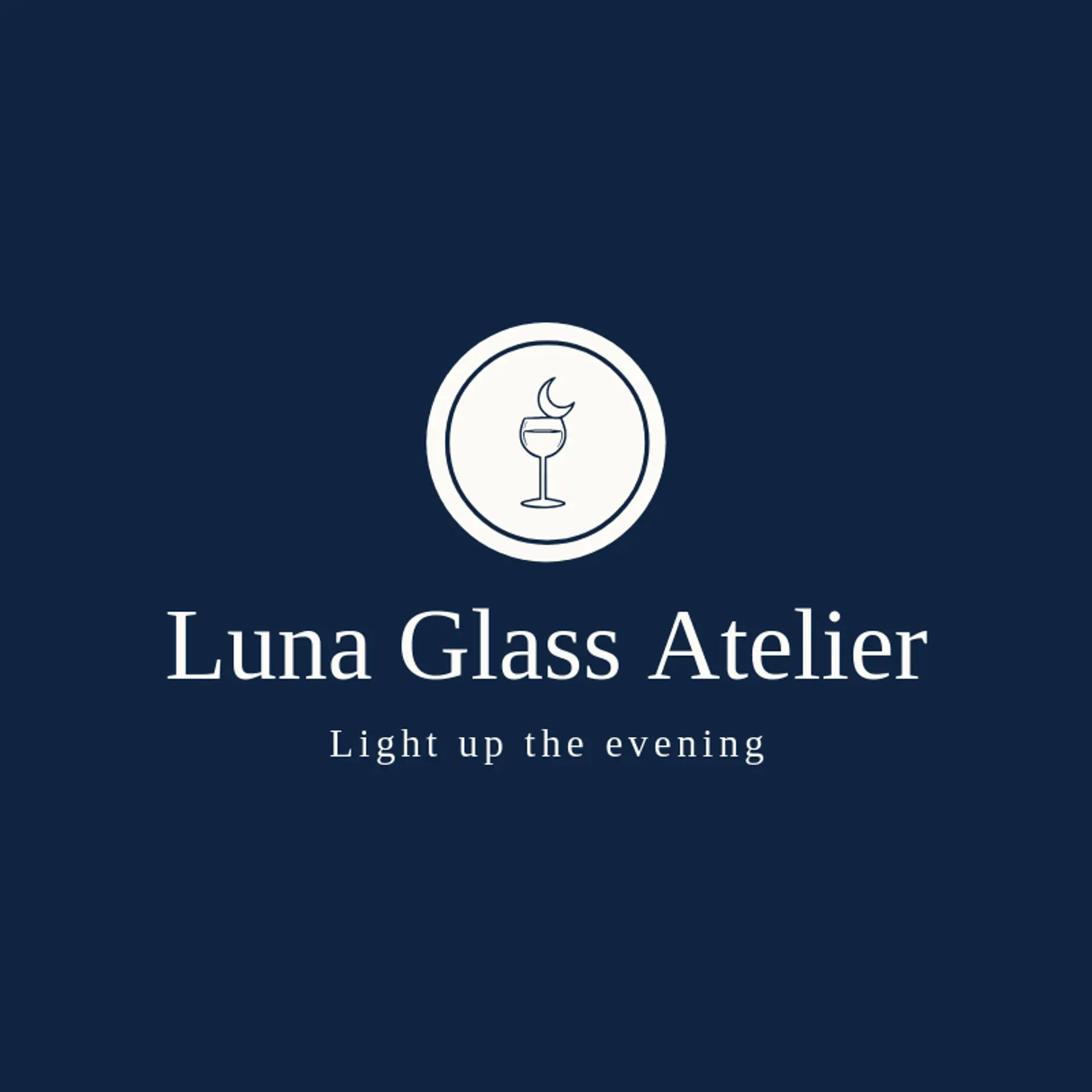 Luna Glass Atelier logo for wine glass