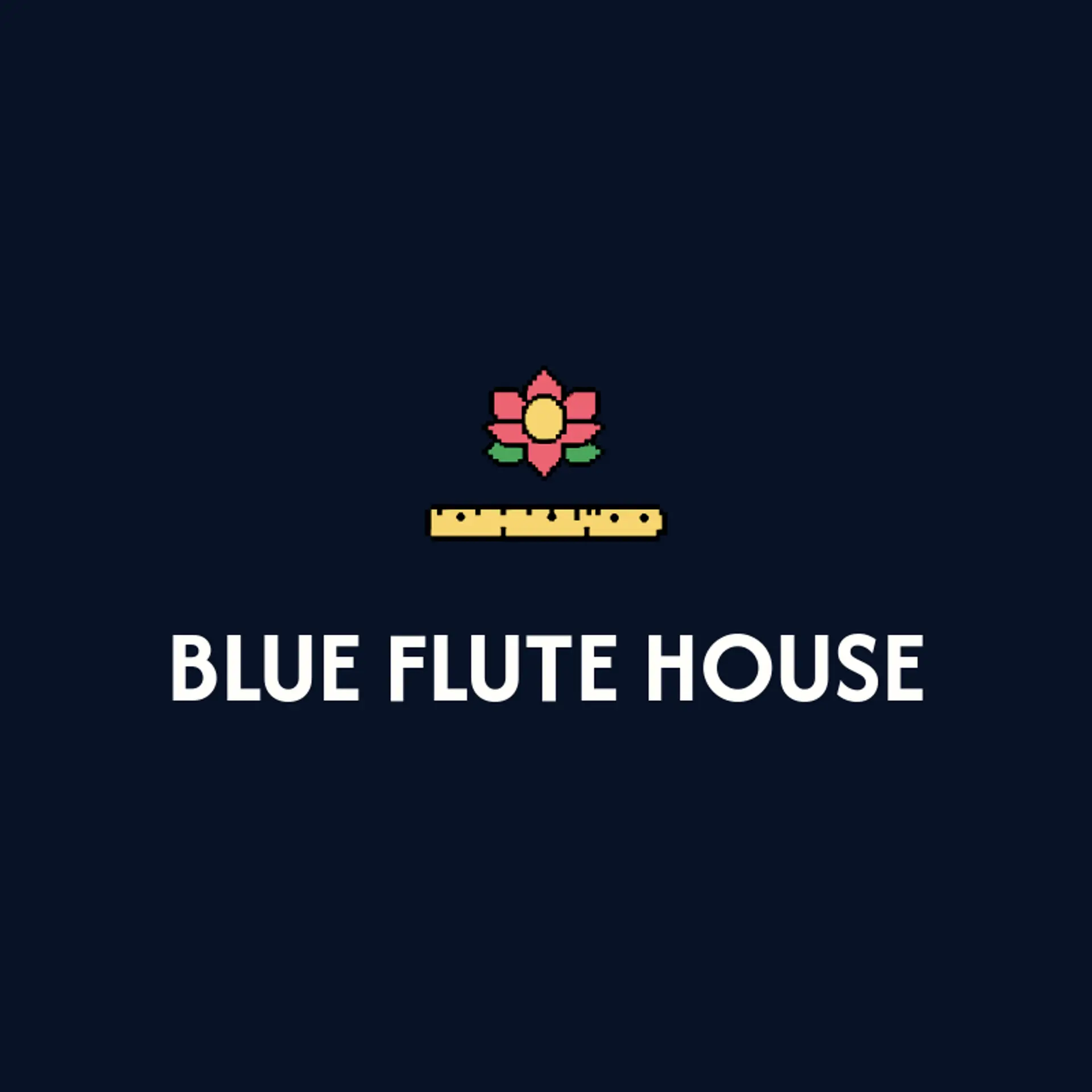 Blue Flute House logo for krishna