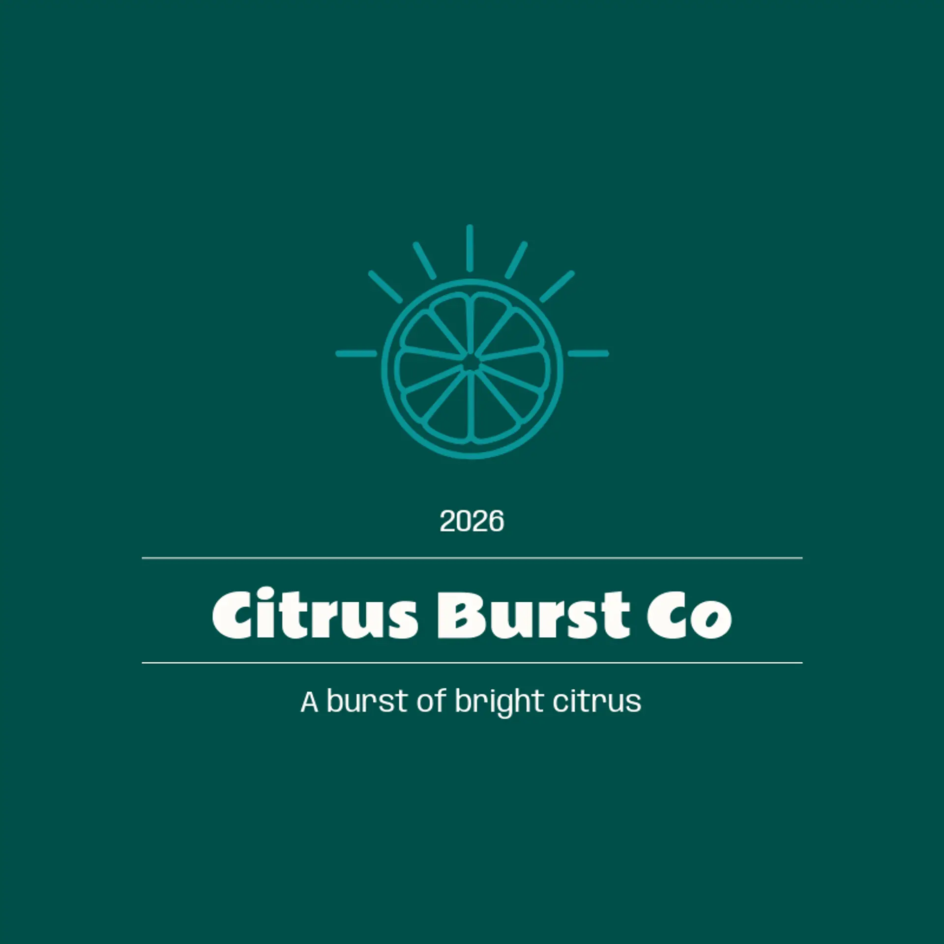 Citrus Burst Co logo for lemonade