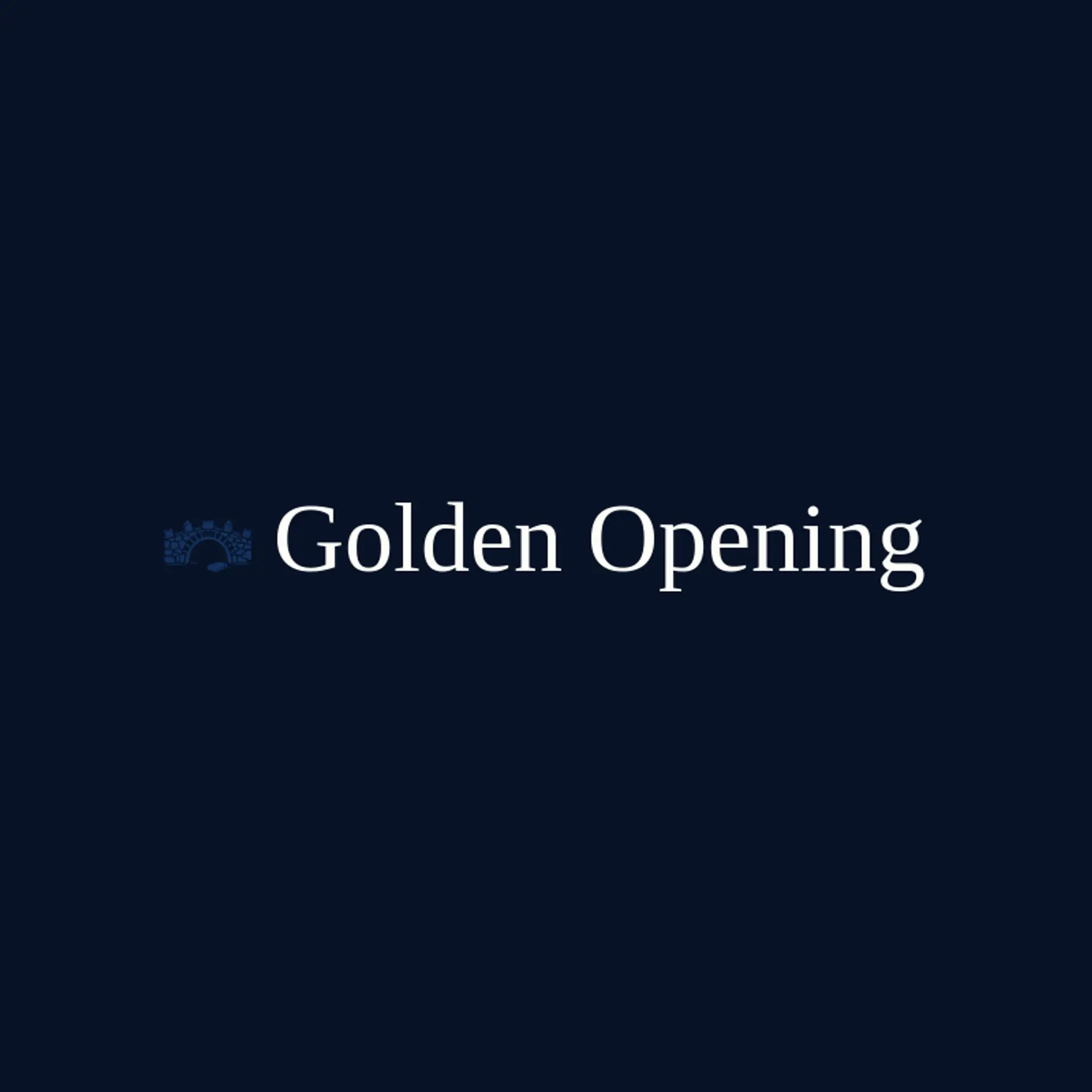 Golden Opening logo for arch
