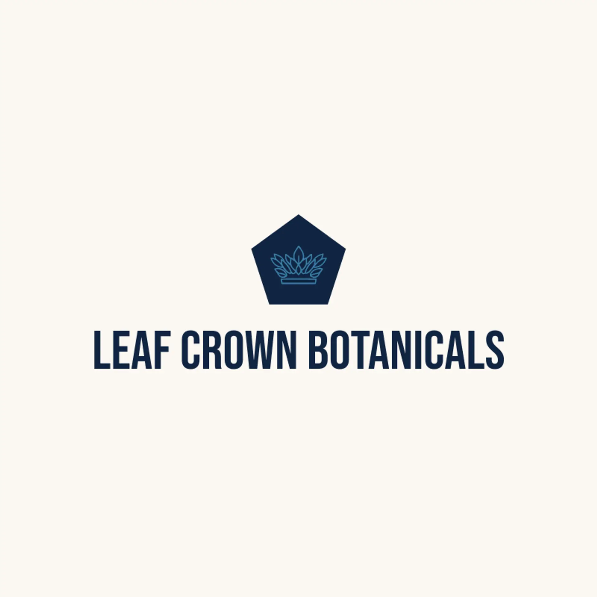 Leaf Crown Botanicals logo for queen