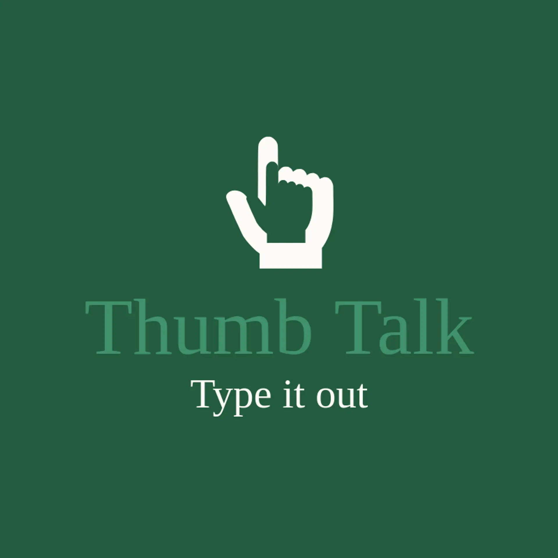 Thumb Talk logo for message
