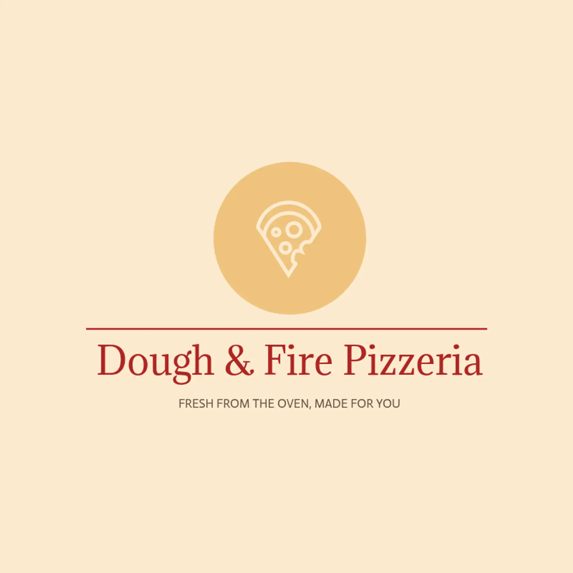 FireStone Pizzeria logo for pizza restaurant