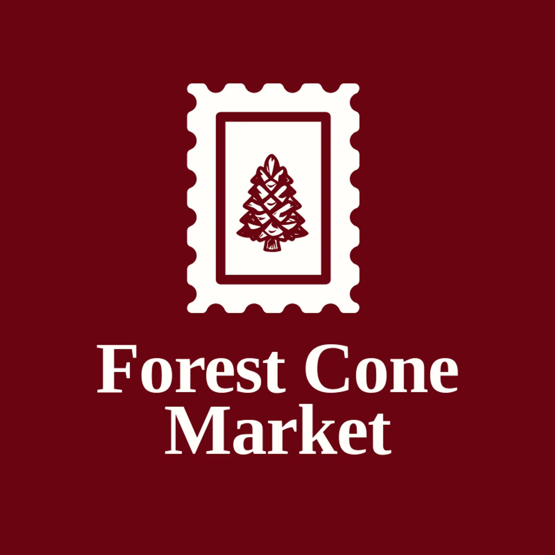 Forest Cone Market logo for pine tree
