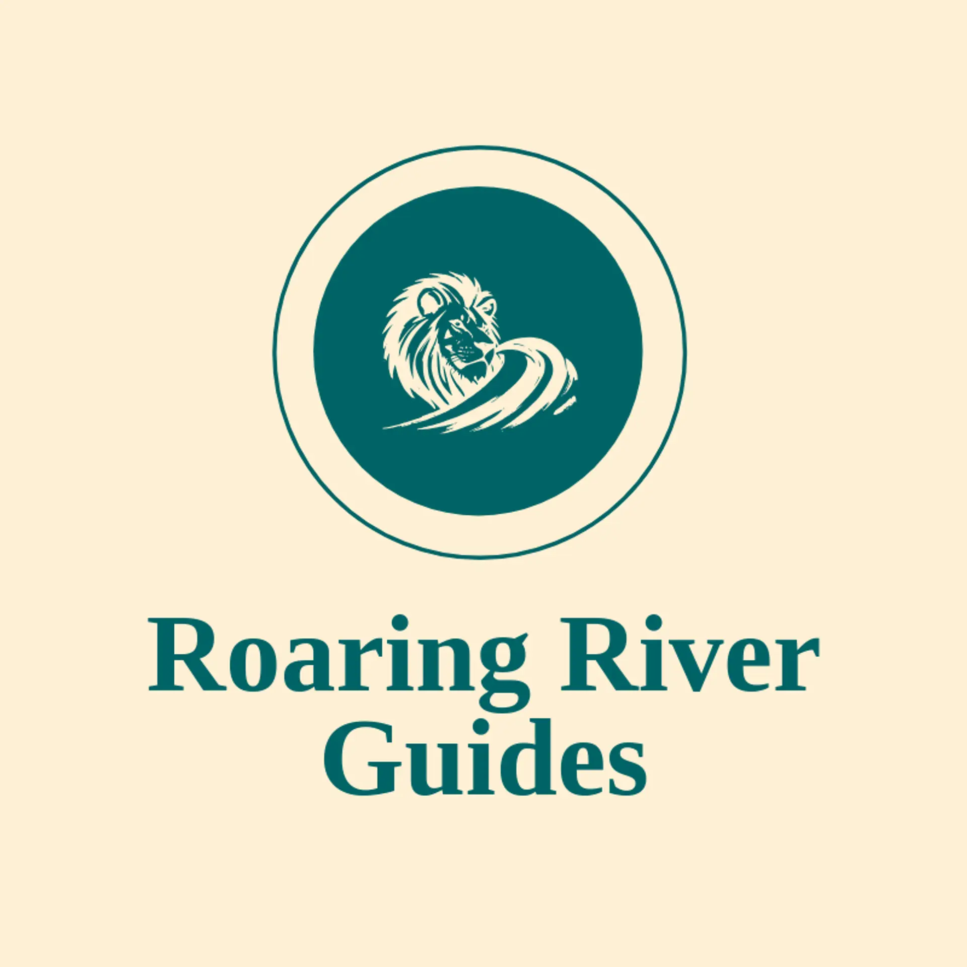 Roaring River Guides logo for lion head