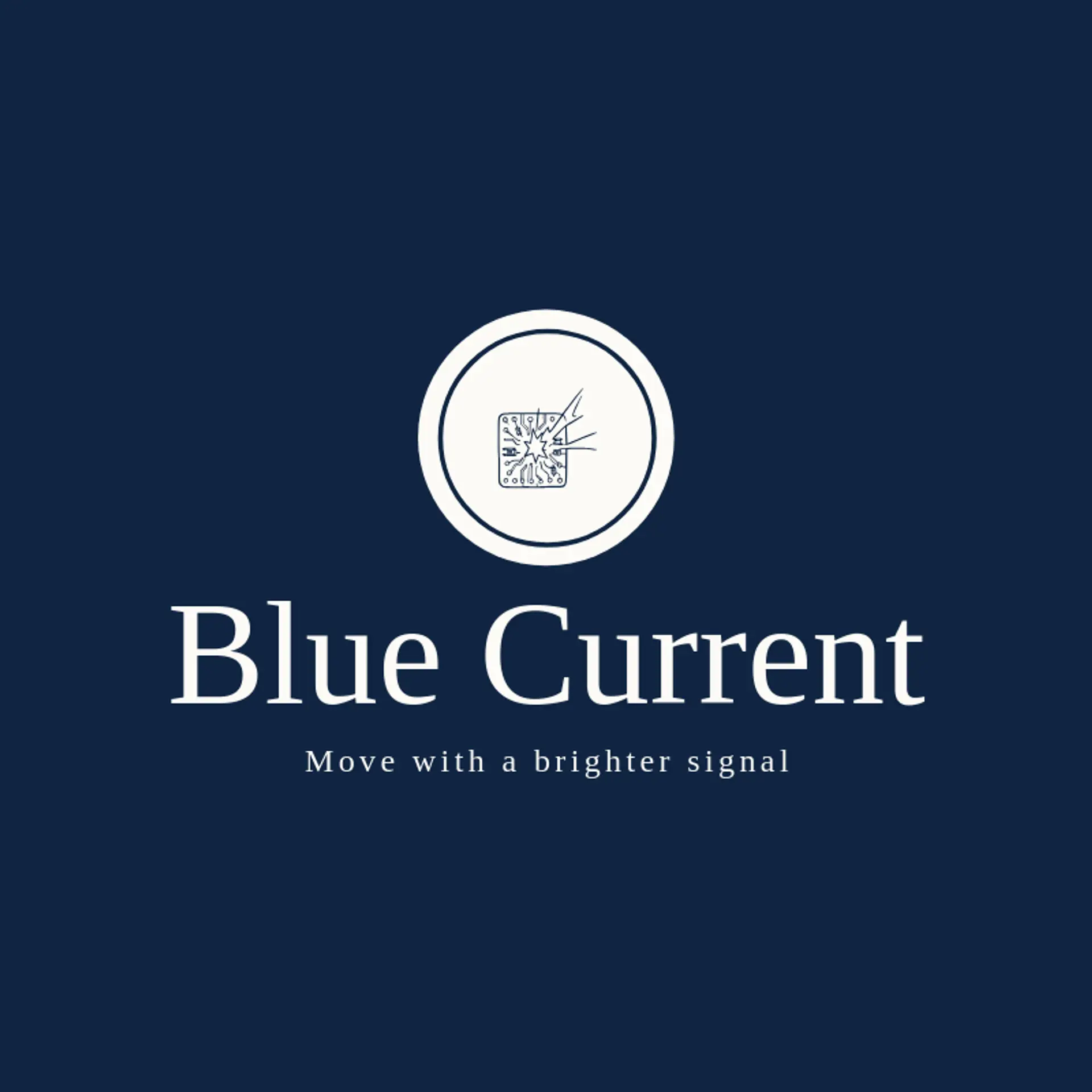 Blue Current logo for electronics