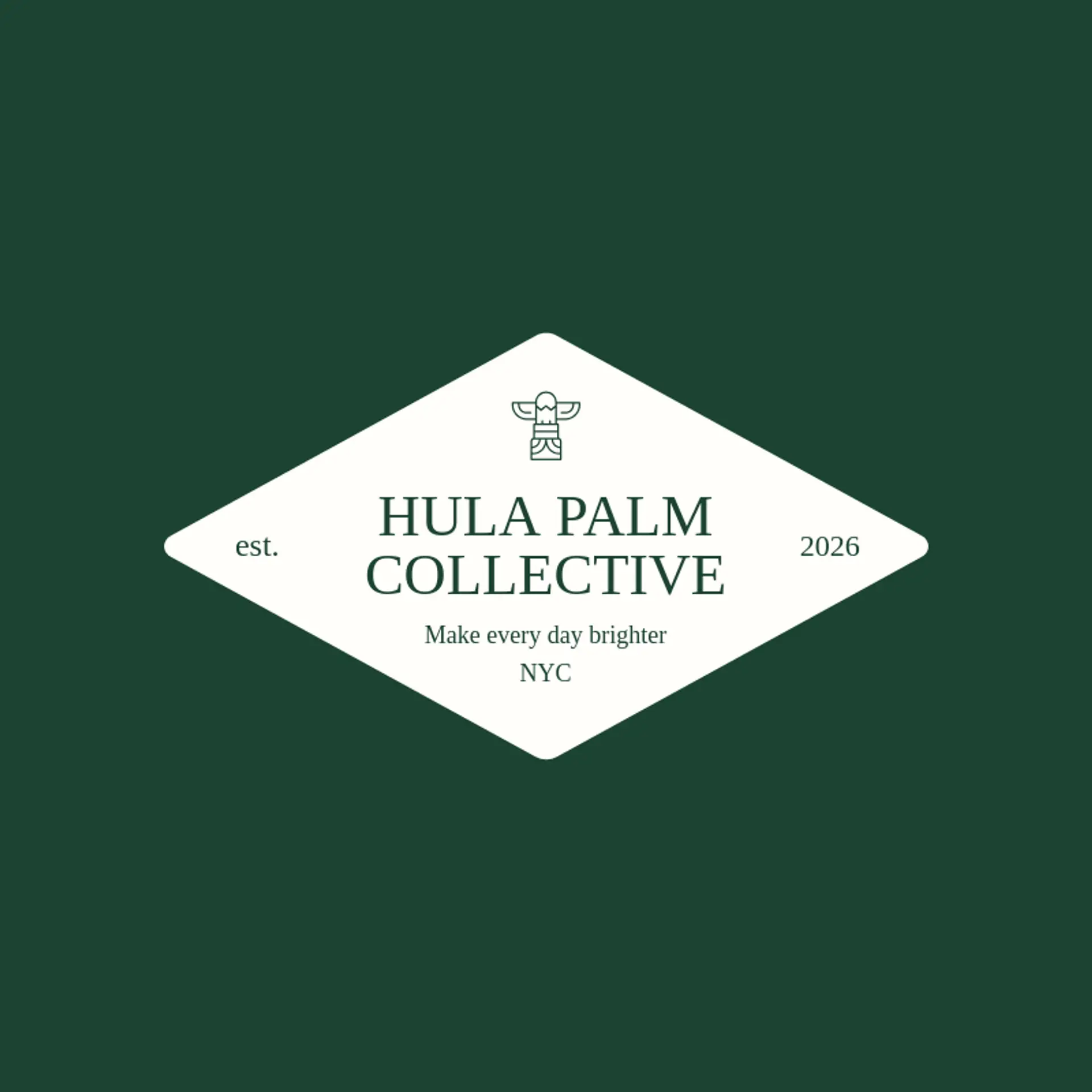 Hula Palm Collective logo for hawaiian