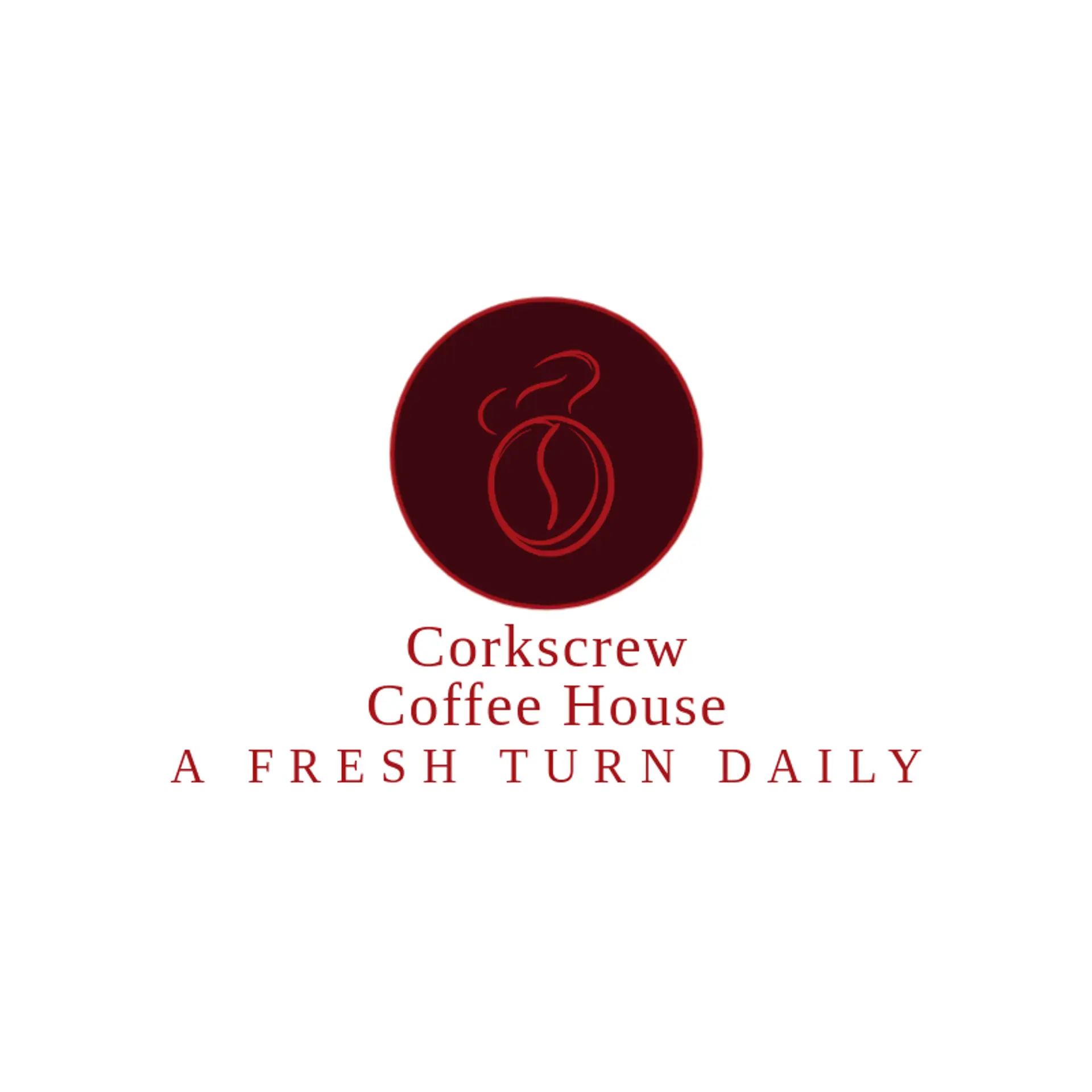 Corkscrew Coffee House logo for swirl
